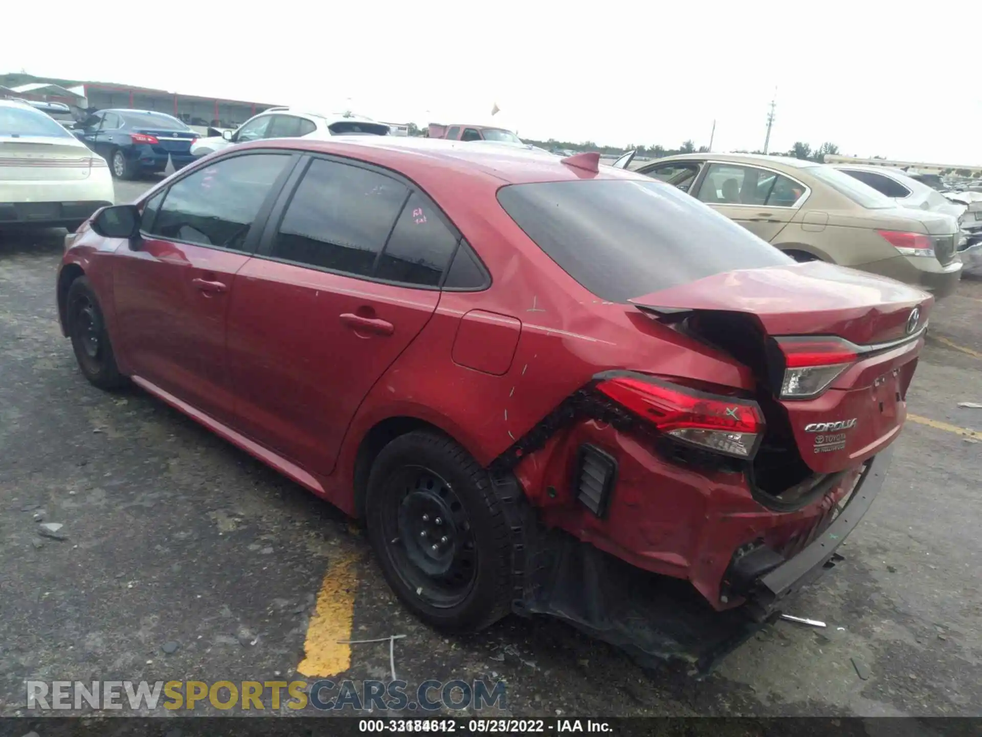 3 Photograph of a damaged car 5YFEPRAE8LP129145 TOYOTA COROLLA 2020