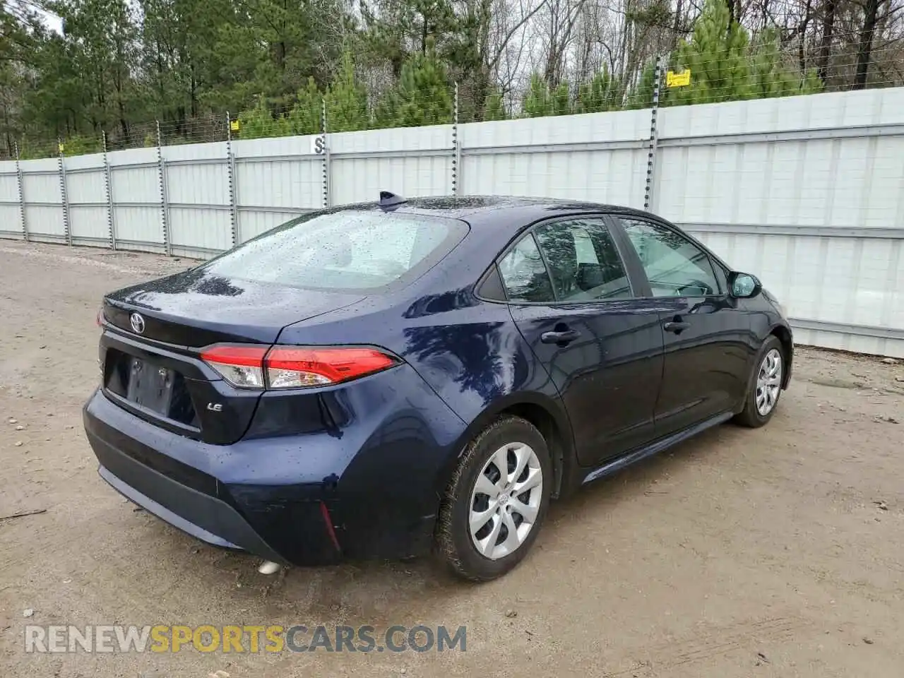 3 fotografías del automóvil dañado 5YFEPRAE9LP005188 TOYOTA COROLLA 2020