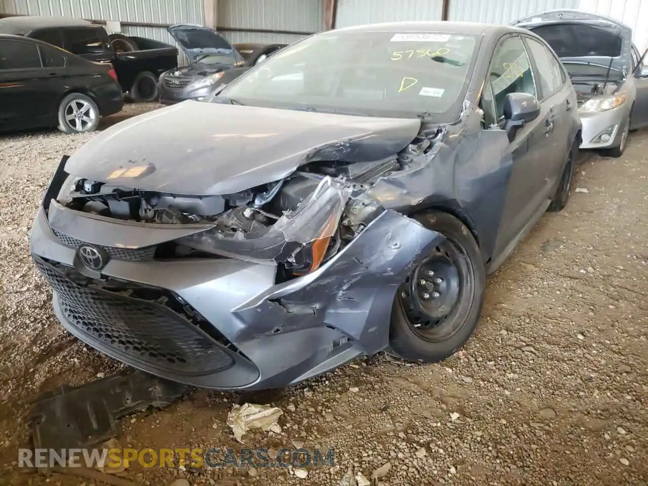 2 Photograph of a damaged car 5YFEPRAE9LP017924 TOYOTA COROLLA 2020