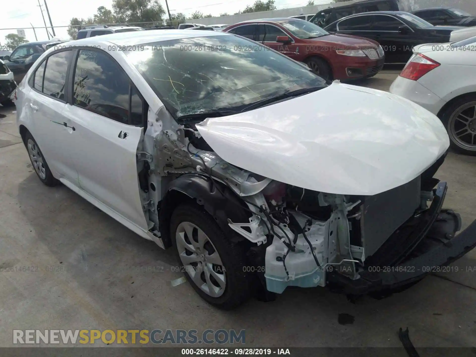 1 Photograph of a damaged car 5YFEPRAE9LP039986 TOYOTA COROLLA 2020