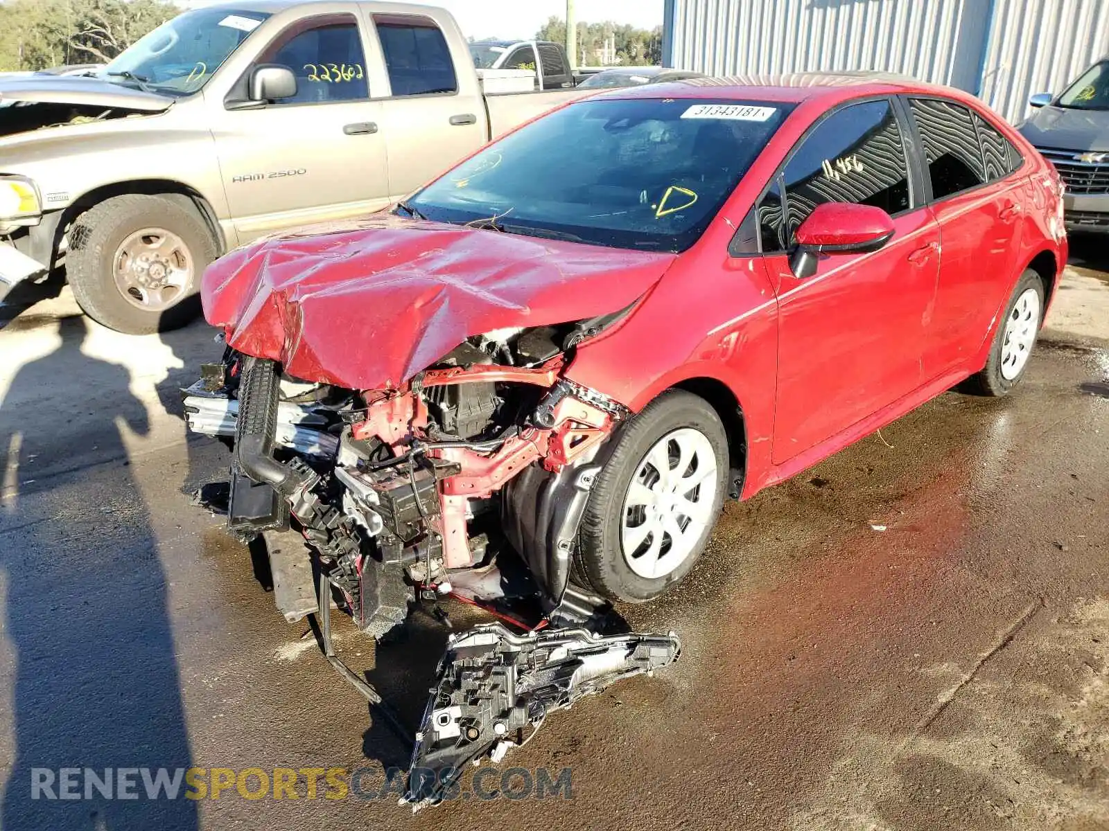2 Photograph of a damaged car 5YFEPRAE9LP054472 TOYOTA COROLLA 2020