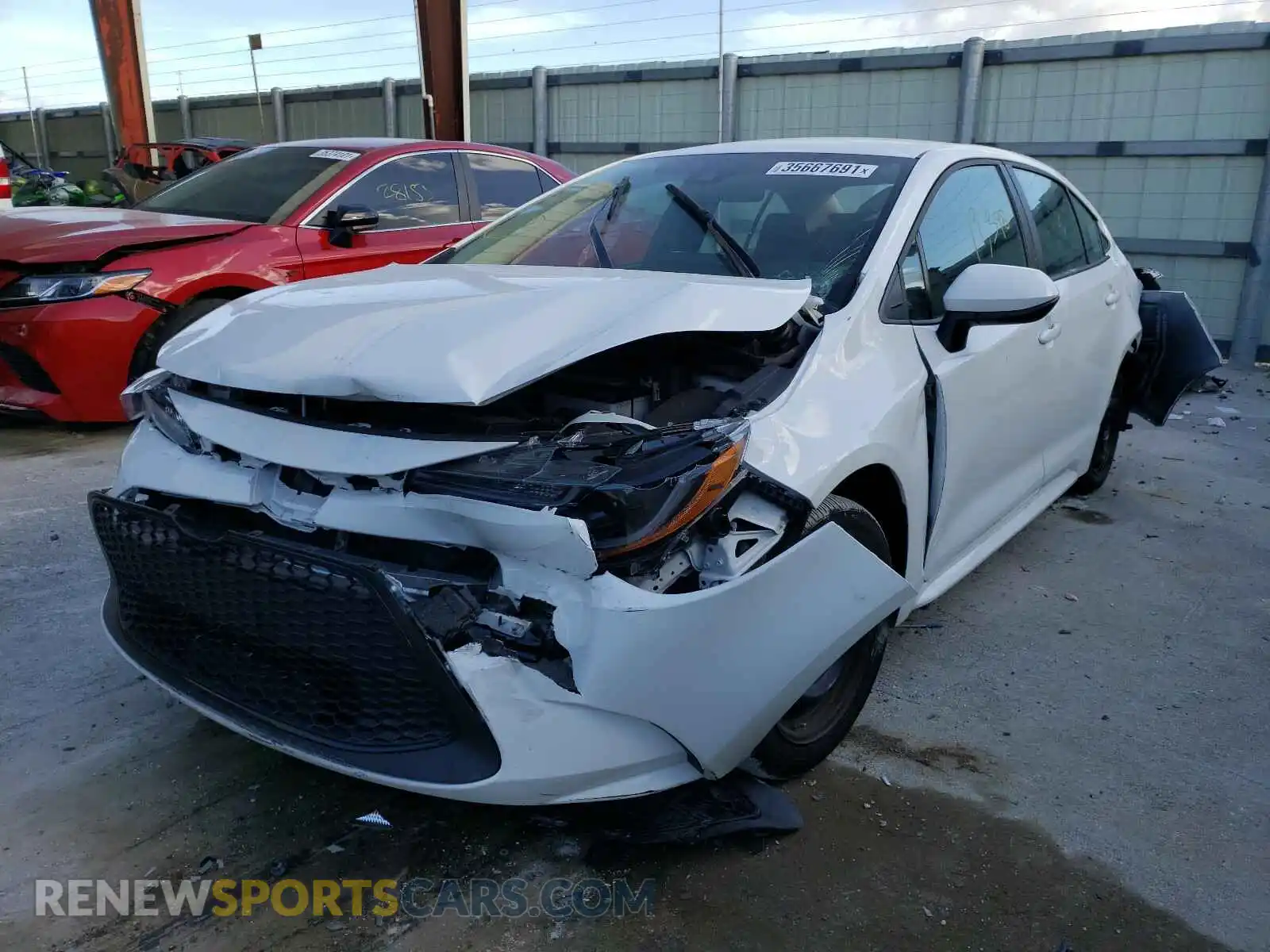 2 Photograph of a damaged car 5YFEPRAE9LP069683 TOYOTA COROLLA 2020