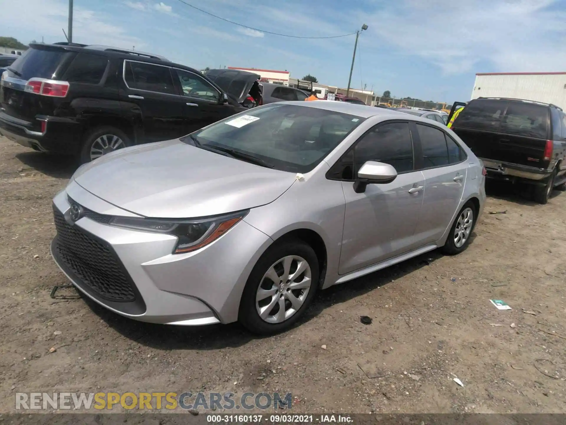 2 Photograph of a damaged car 5YFEPRAE9LP088363 TOYOTA COROLLA 2020