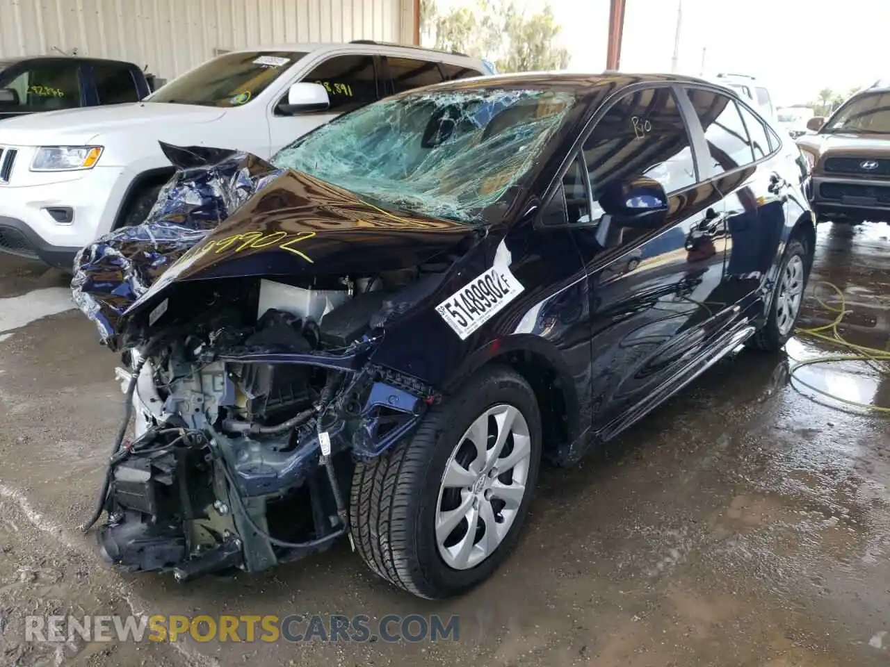 2 Photograph of a damaged car 5YFEPRAE9LP127792 TOYOTA COROLLA 2020