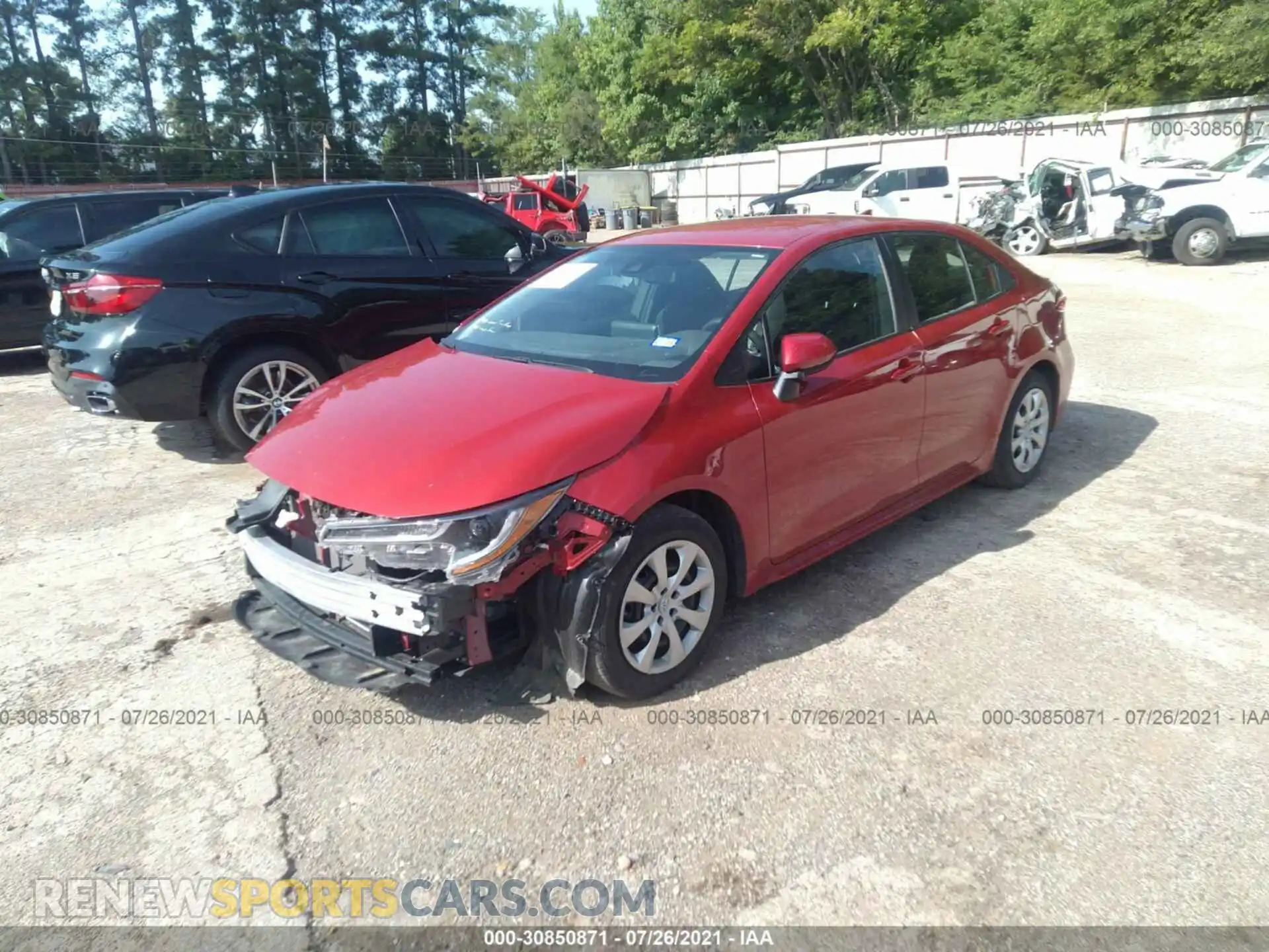 2 Photograph of a damaged car 5YFEPRAE9LP129350 TOYOTA COROLLA 2020