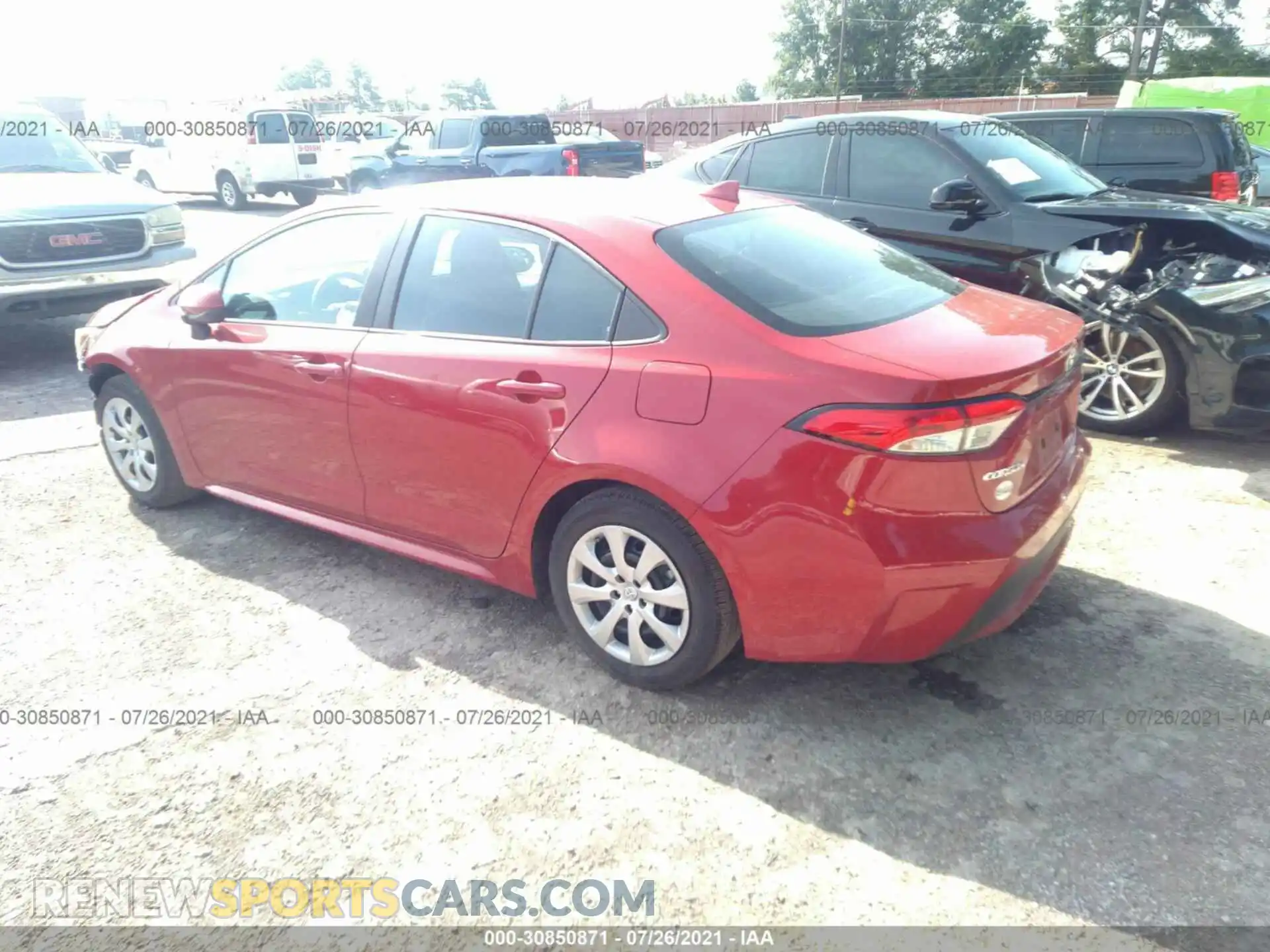 3 Photograph of a damaged car 5YFEPRAE9LP129350 TOYOTA COROLLA 2020