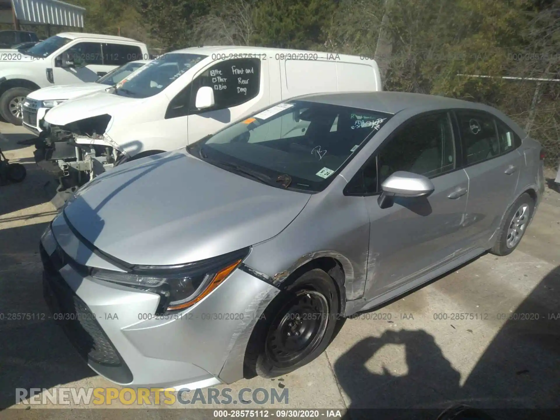 2 Photograph of a damaged car 5YFEPRAEXLP023277 TOYOTA COROLLA 2020