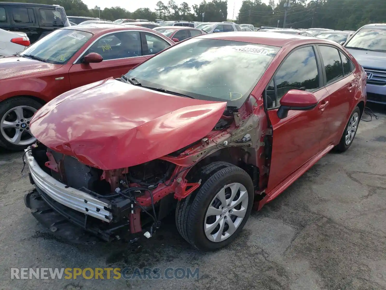 2 Photograph of a damaged car 5YFEPRAEXLP043299 TOYOTA COROLLA 2020