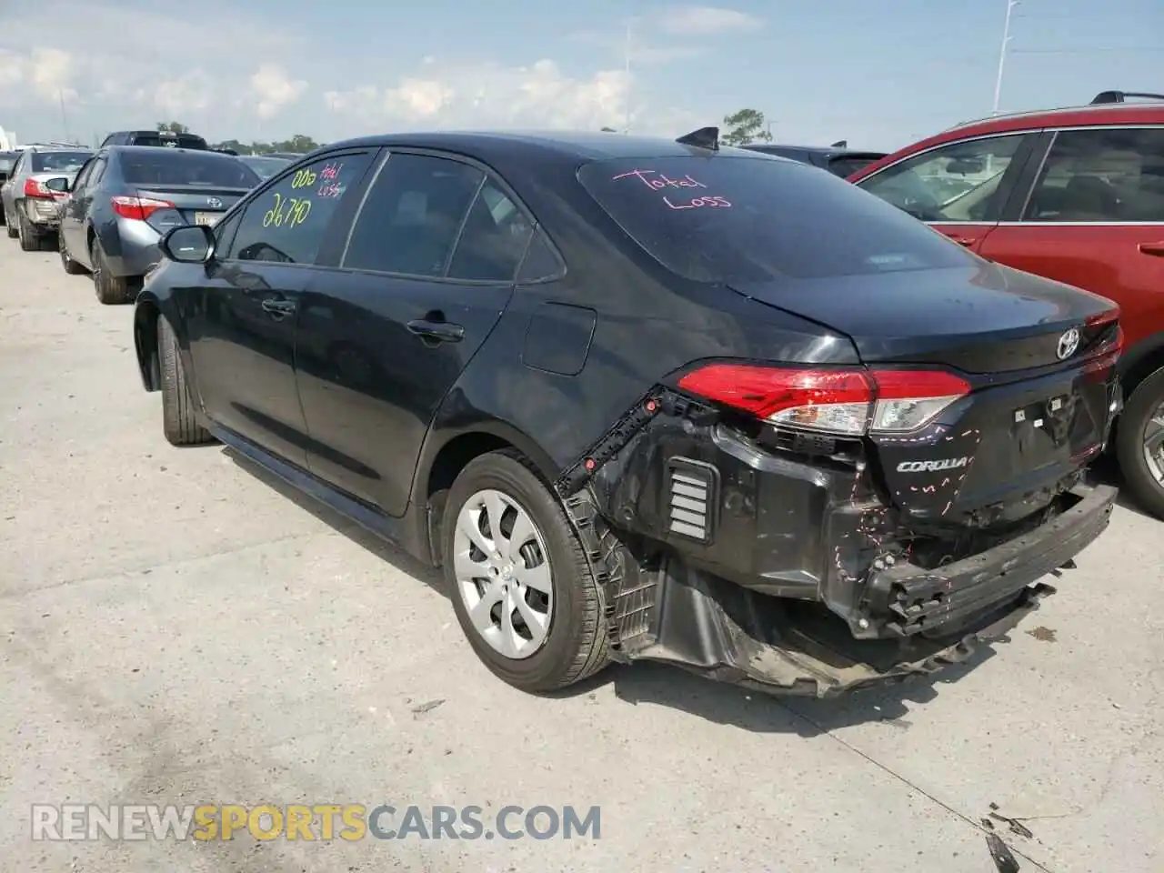 3 Photograph of a damaged car 5YFEPRAEXLP075248 TOYOTA COROLLA 2020