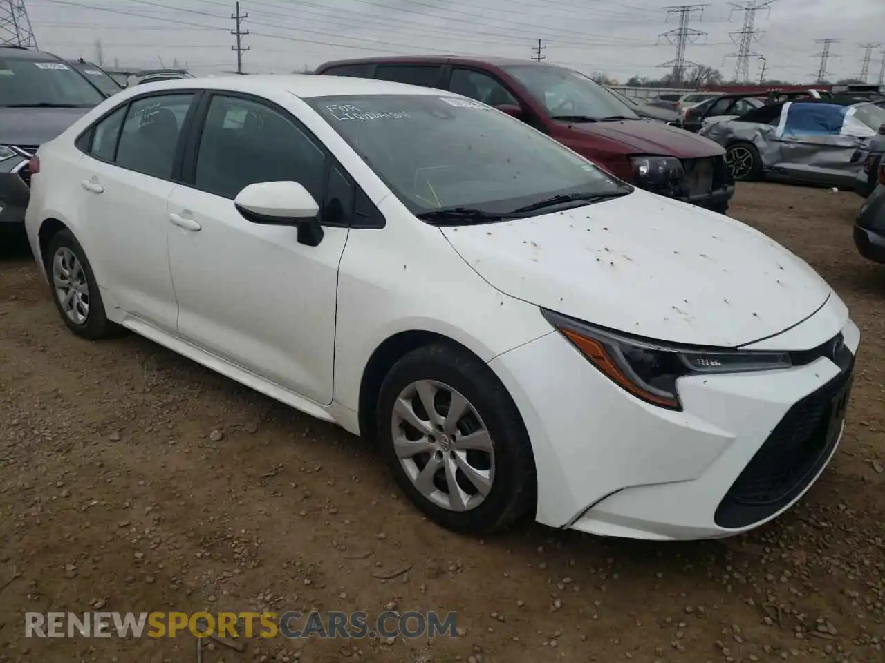 1 Photograph of a damaged car 5YFEPRAEXLP076254 TOYOTA COROLLA 2020