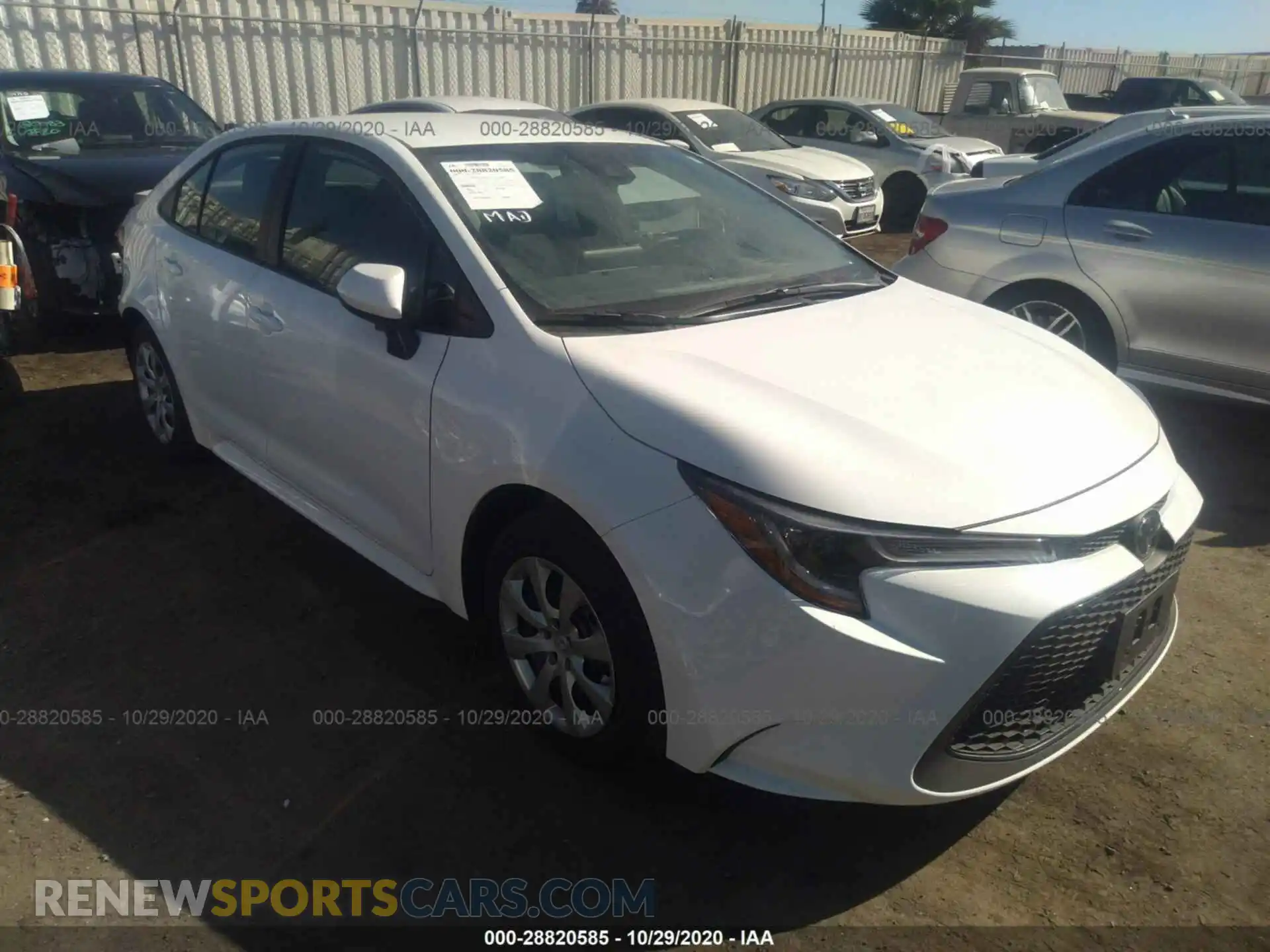 1 Photograph of a damaged car 5YFEPRAEXLP083298 TOYOTA COROLLA 2020