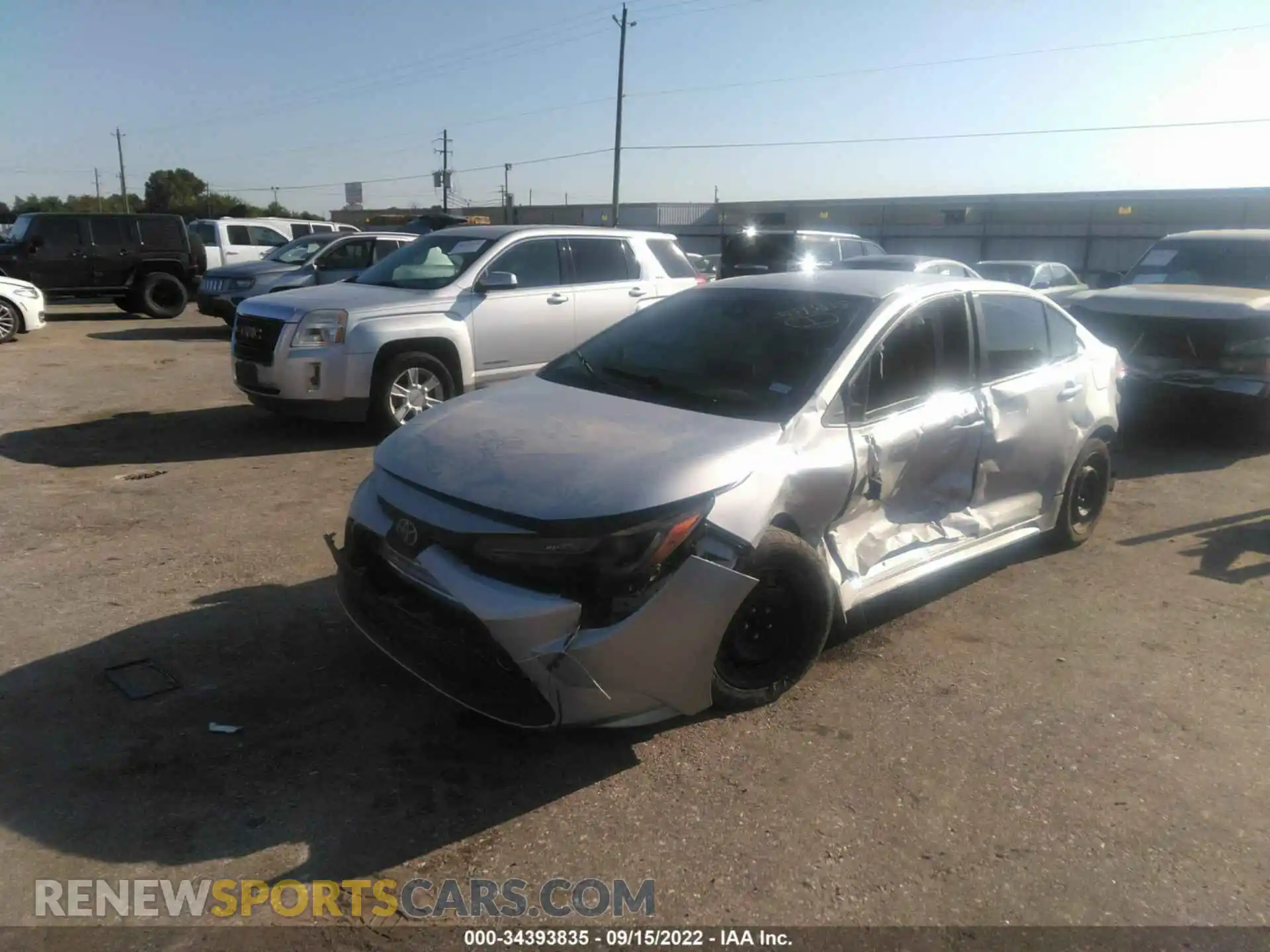 2 Photograph of a damaged car 5YFEPRAEXLP091210 TOYOTA COROLLA 2020
