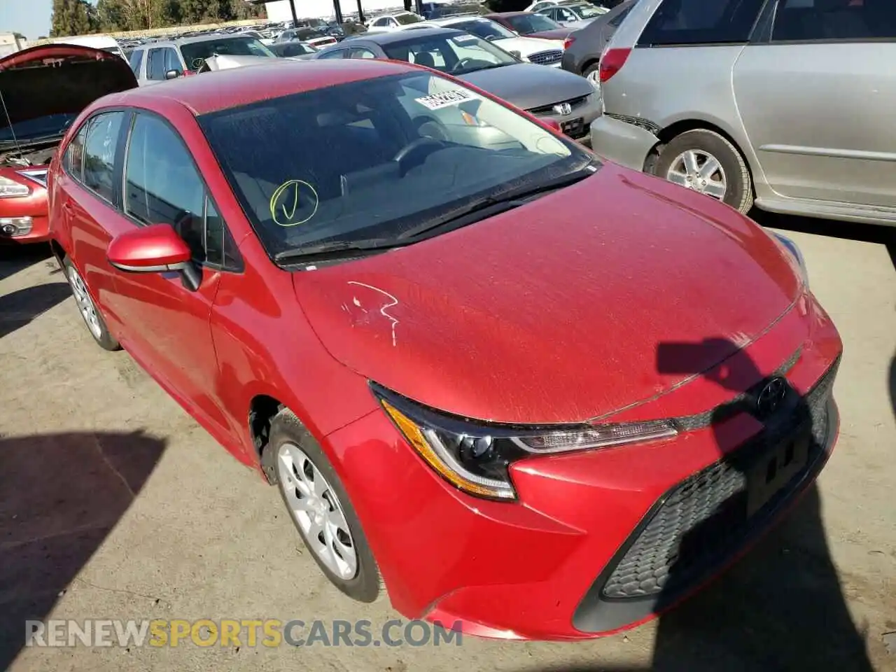 1 Photograph of a damaged car 5YFEPRAEXLP095662 TOYOTA COROLLA 2020