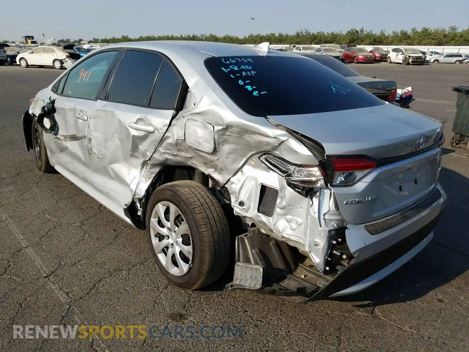 3 Photograph of a damaged car 5YFEPRAEXLP134377 TOYOTA COROLLA 2020