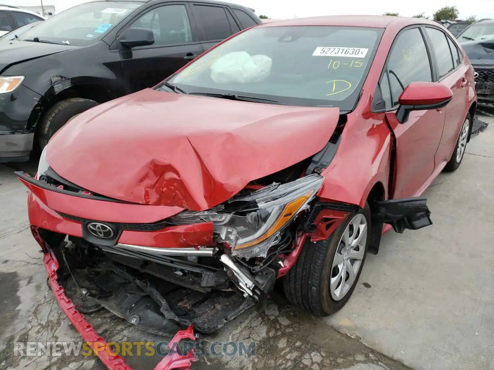 2 Photograph of a damaged car 5YFEPRAEXLP136534 TOYOTA COROLLA 2020