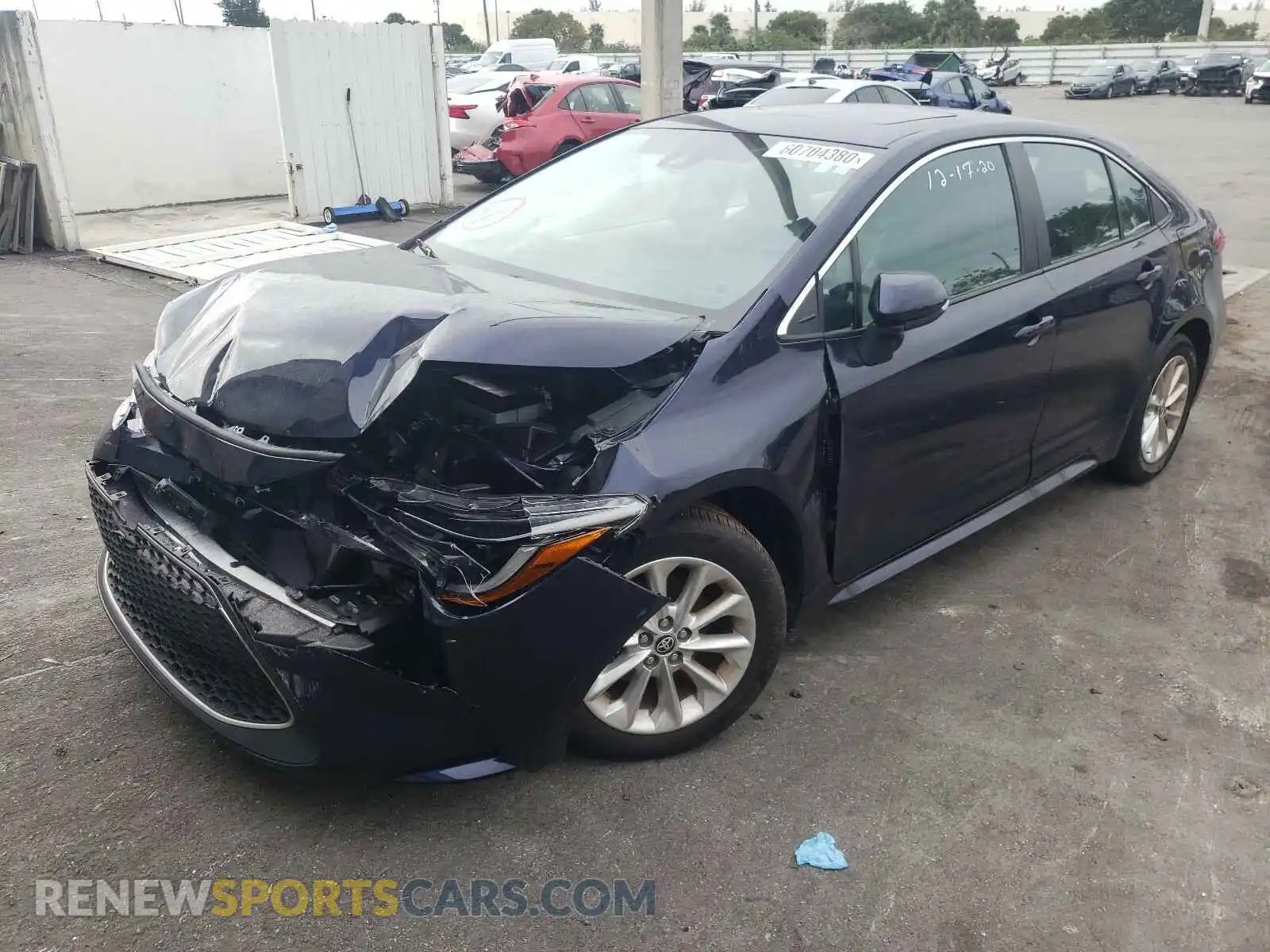 2 Photograph of a damaged car 5YFFPRAE7LP085109 TOYOTA COROLLA 2020
