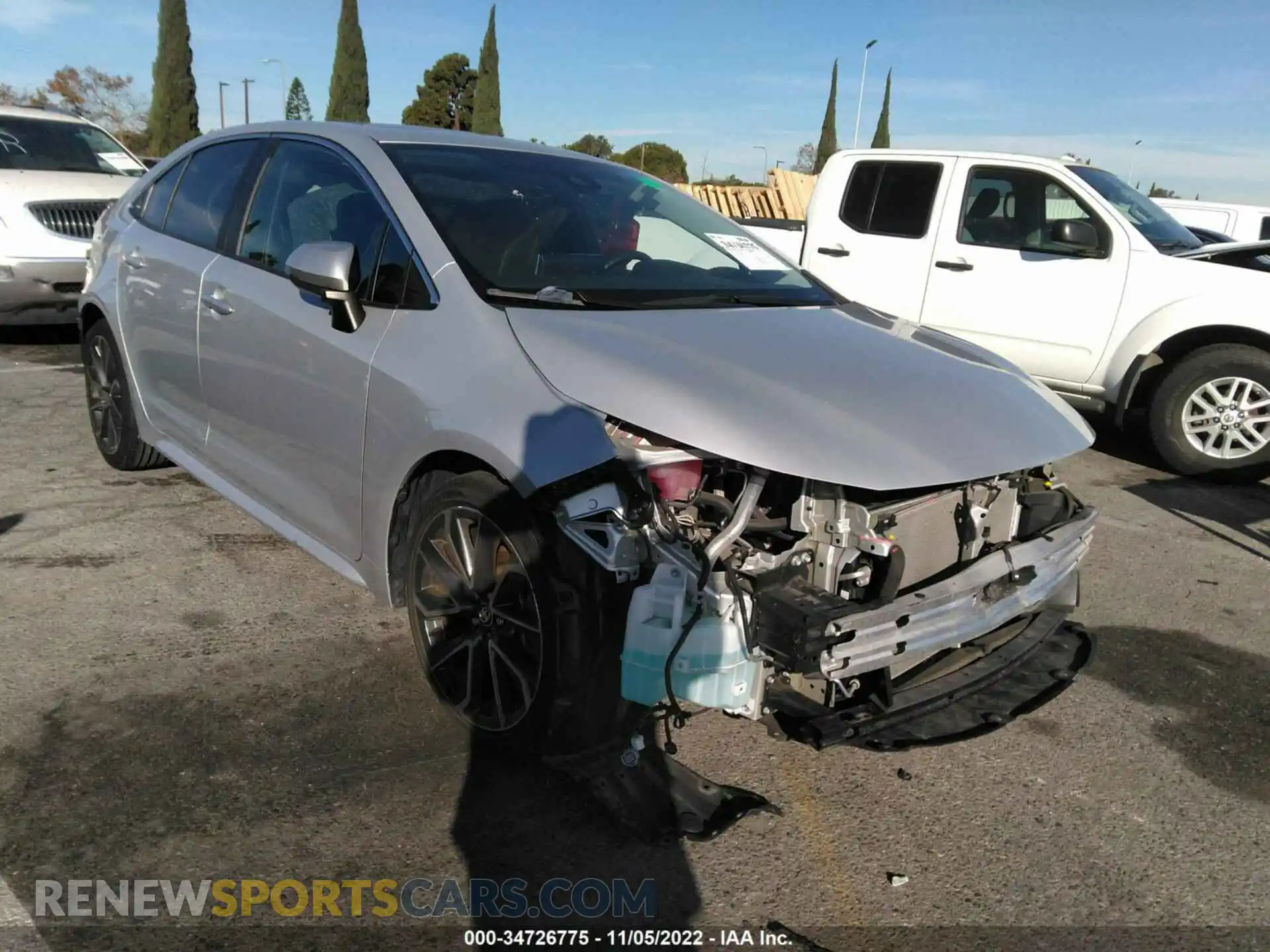 1 Photograph of a damaged car 5YFFPRAE7LP091234 TOYOTA COROLLA 2020