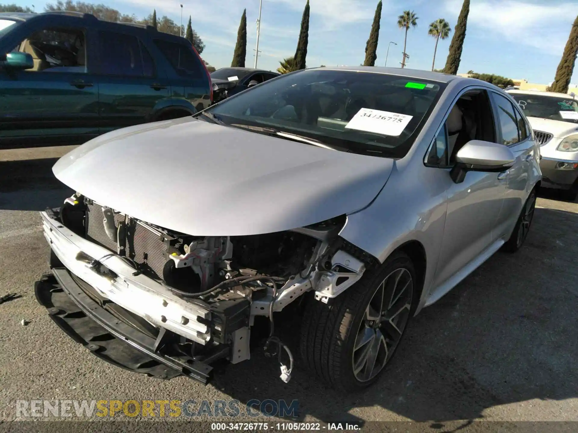 2 Photograph of a damaged car 5YFFPRAE7LP091234 TOYOTA COROLLA 2020