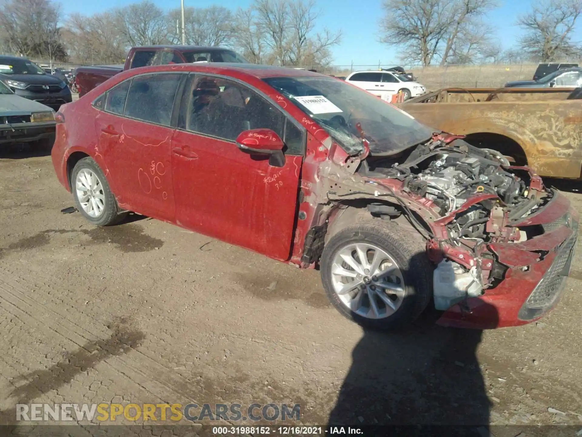 1 Photograph of a damaged car 5YFFPRAEXLP024515 TOYOTA COROLLA 2020