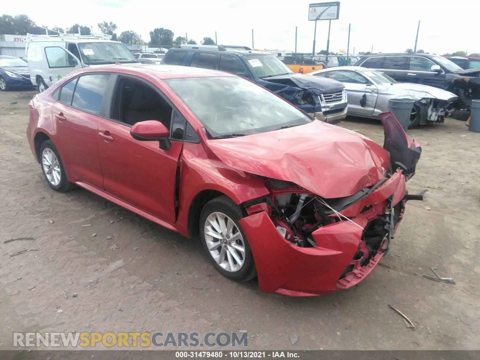 1 Photograph of a damaged car 5YFHPRAE8LP021962 TOYOTA COROLLA 2020