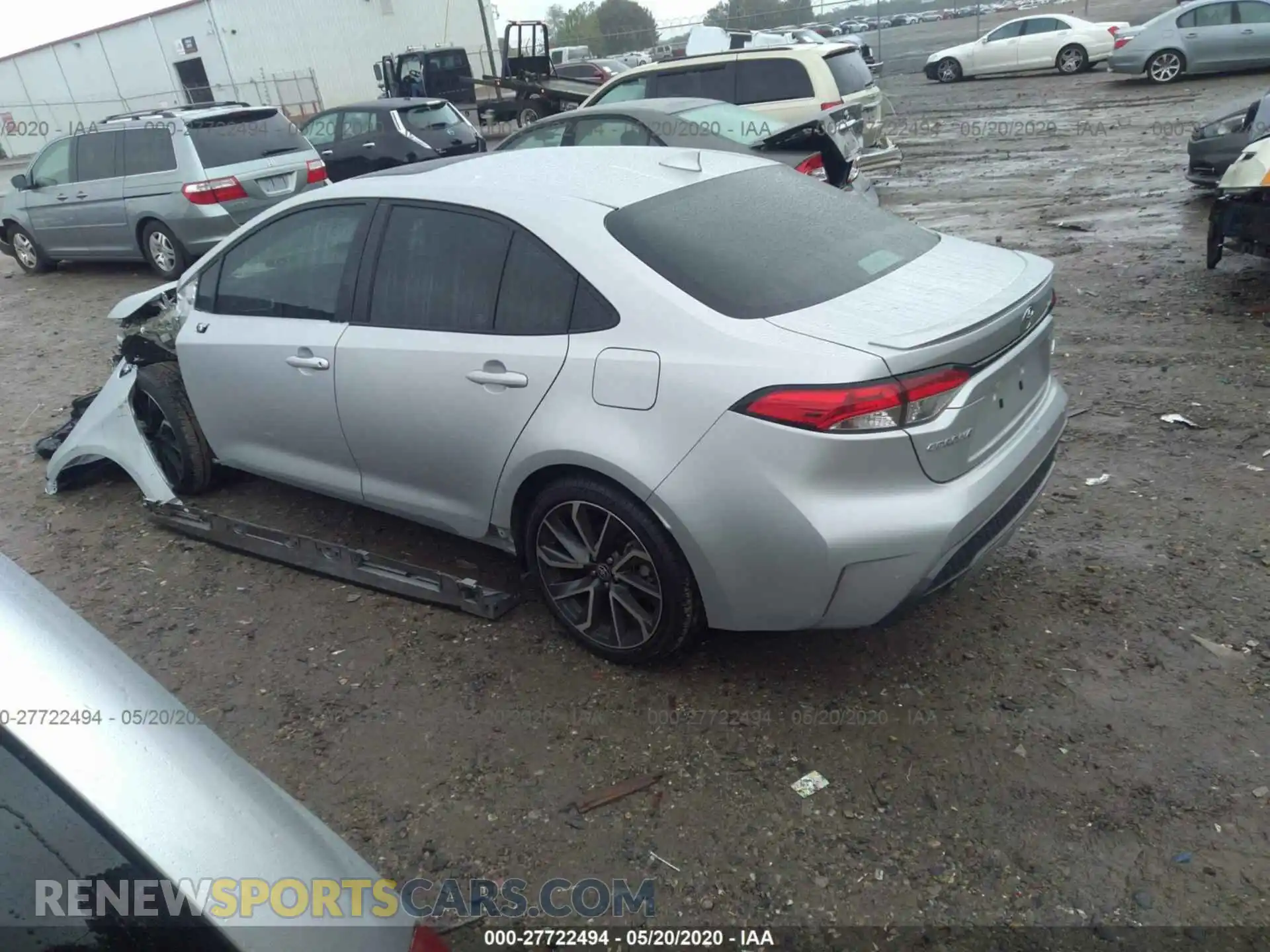 3 fotografías del automóvil dañado 5YFM4RCE3LP020027 TOYOTA COROLLA 2020