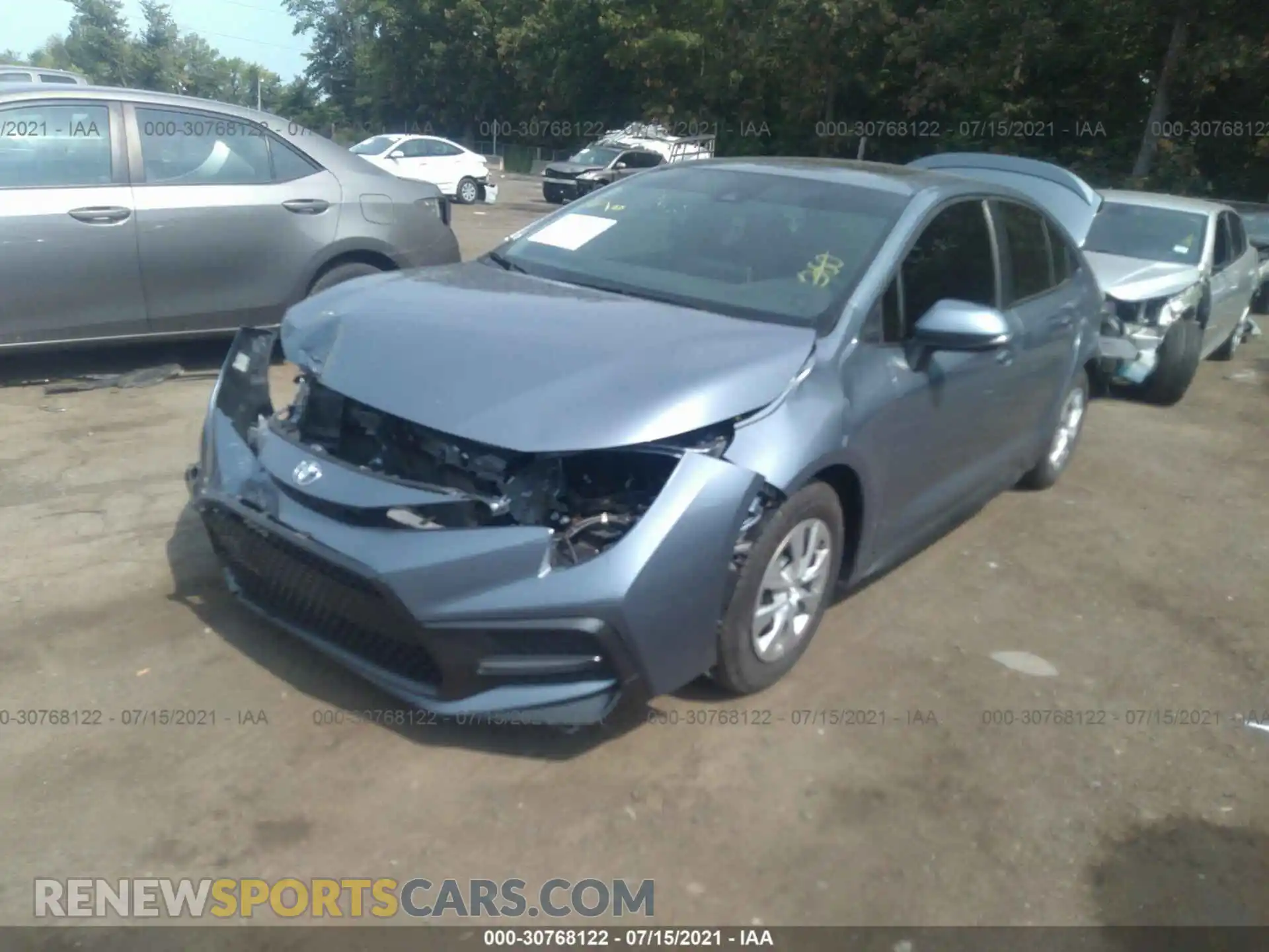 2 fotografías del automóvil dañado 5YFP4RCE0LP031841 TOYOTA COROLLA 2020