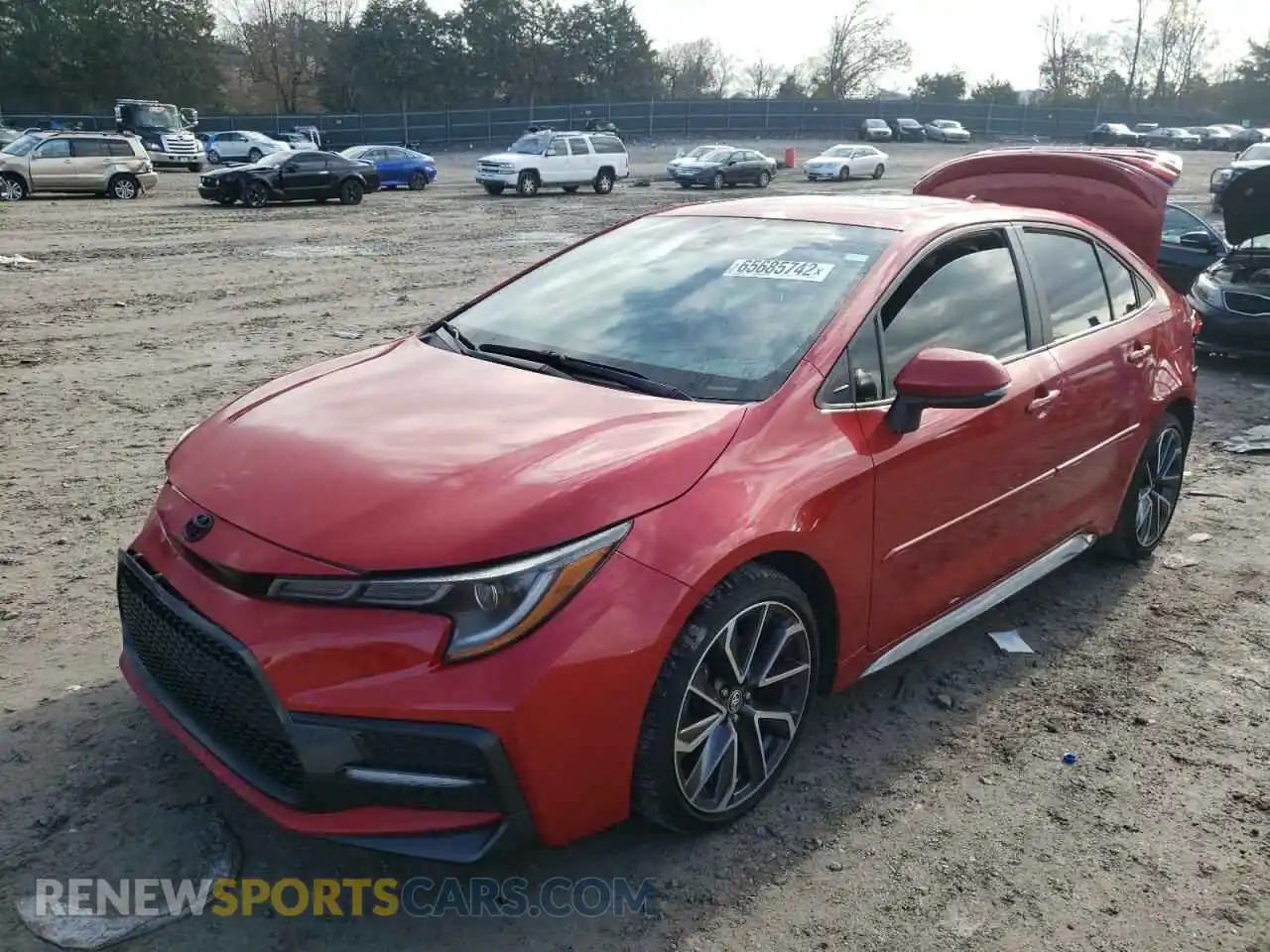 2 fotografías del automóvil dañado 5YFP4RCE5LP042737 TOYOTA COROLLA 2020