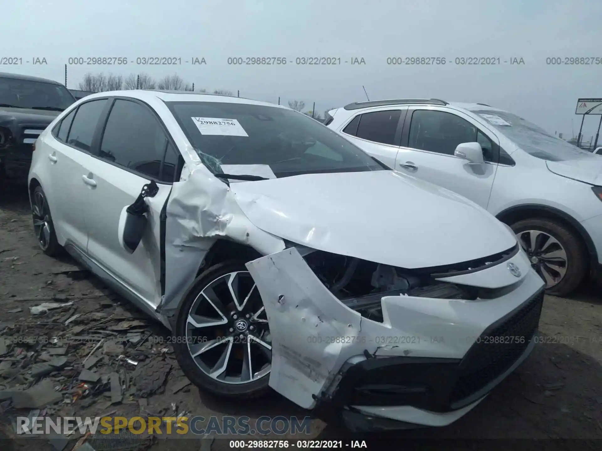 1 Photograph of a damaged car 5YFP4RCE8LP037354 TOYOTA COROLLA 2020