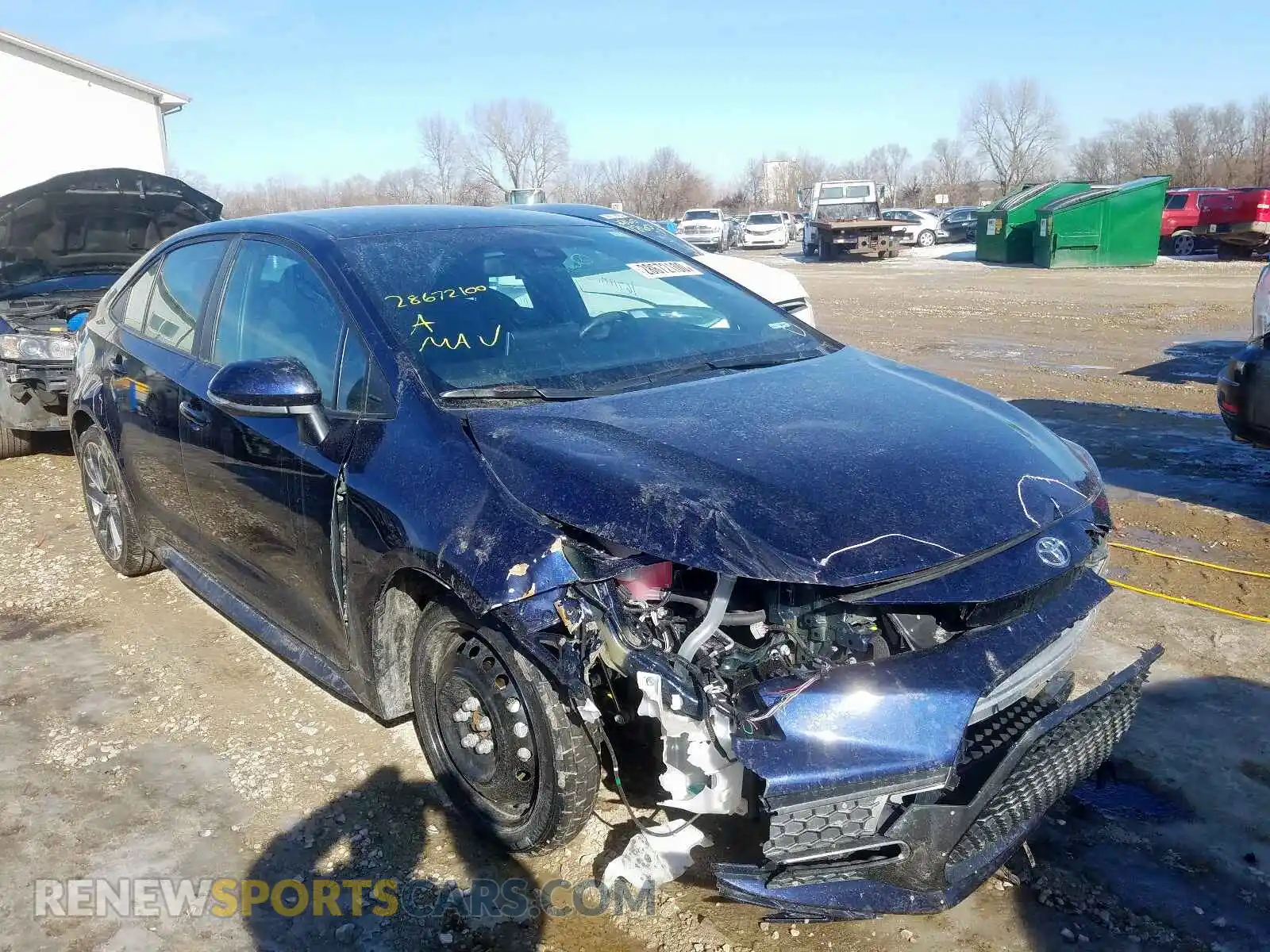 1 Photograph of a damaged car 5YFS4RCE0LP001135 TOYOTA COROLLA 2020