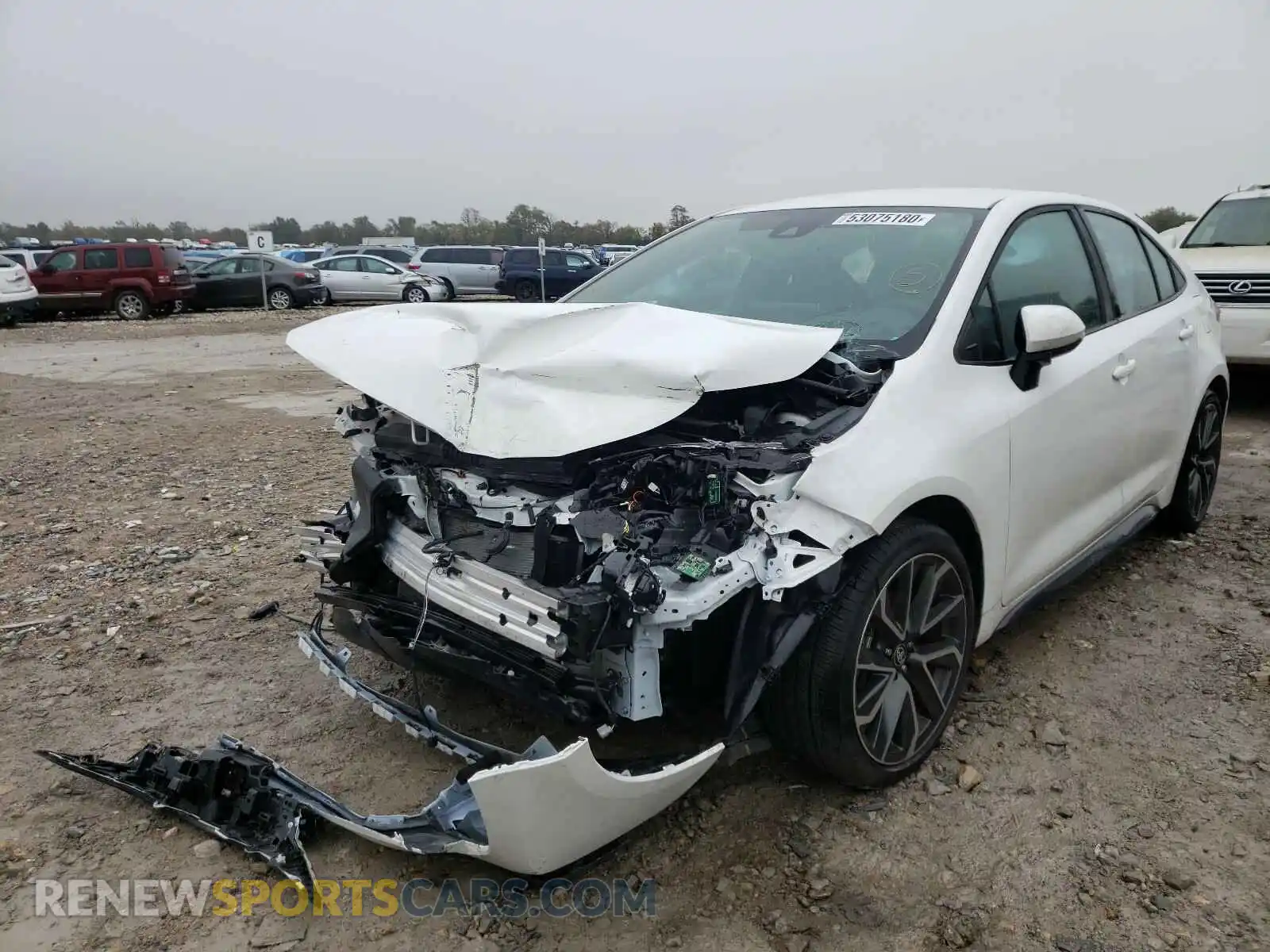 2 Photograph of a damaged car 5YFS4RCE0LP008313 TOYOTA COROLLA 2020