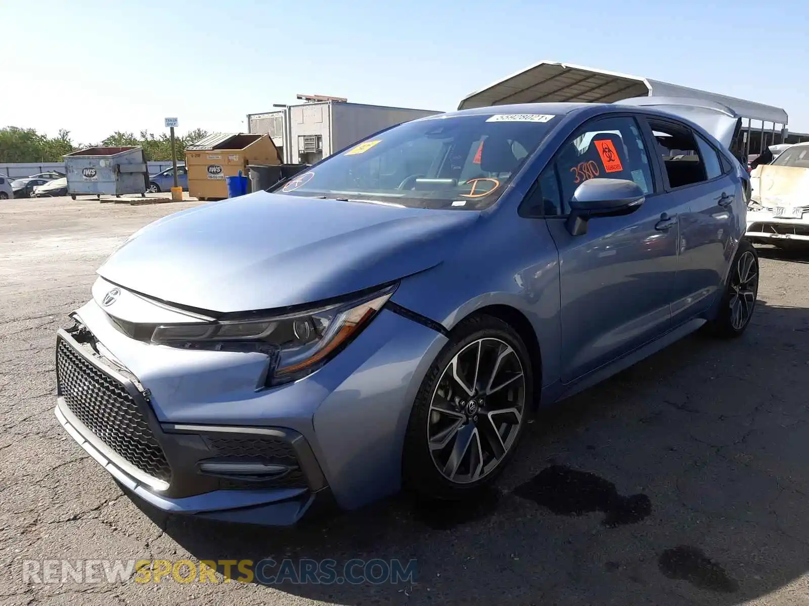 2 Photograph of a damaged car 5YFS4RCE0LP015326 TOYOTA COROLLA 2020