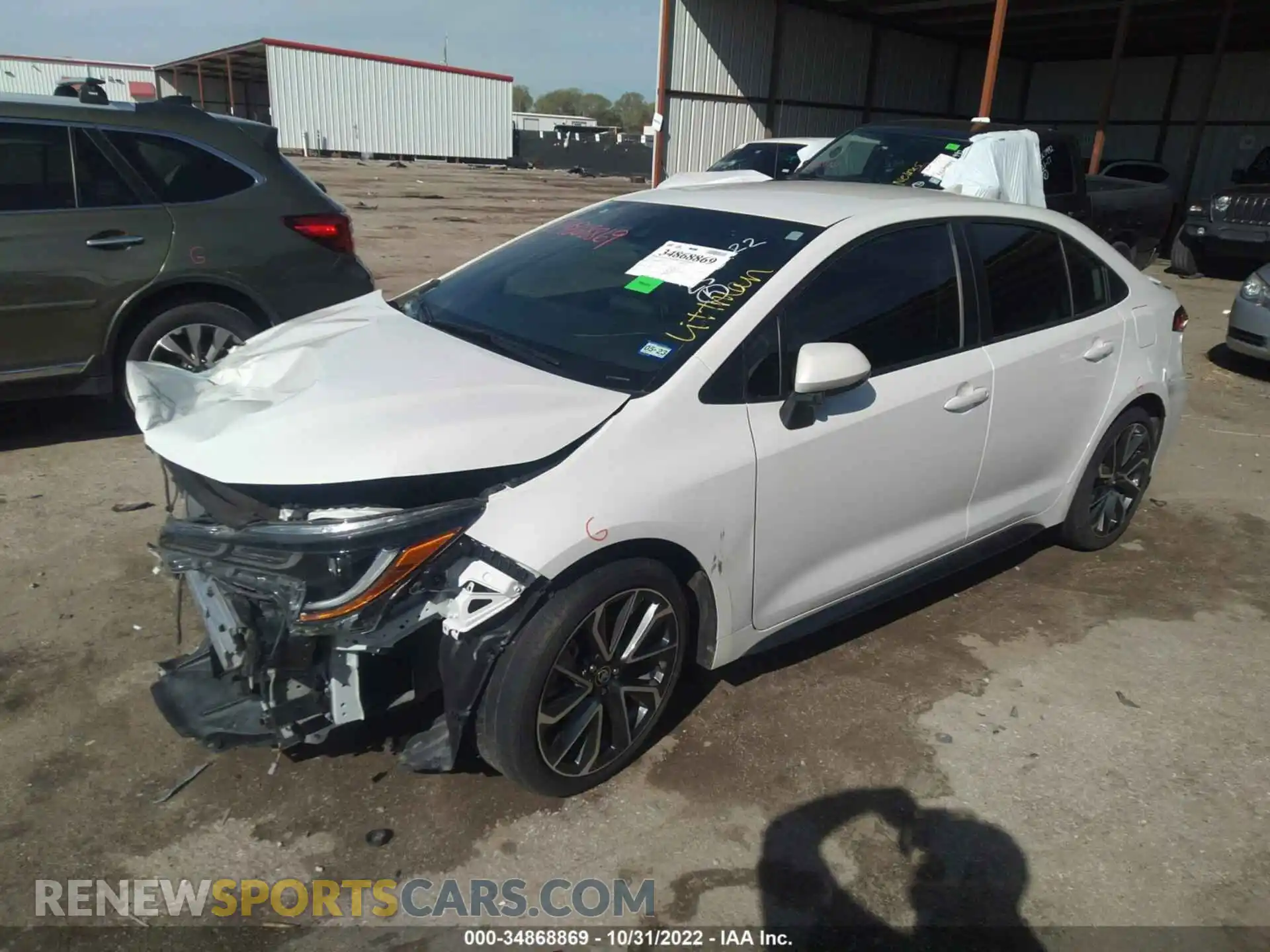 2 Photograph of a damaged car 5YFS4RCE0LP027377 TOYOTA COROLLA 2020