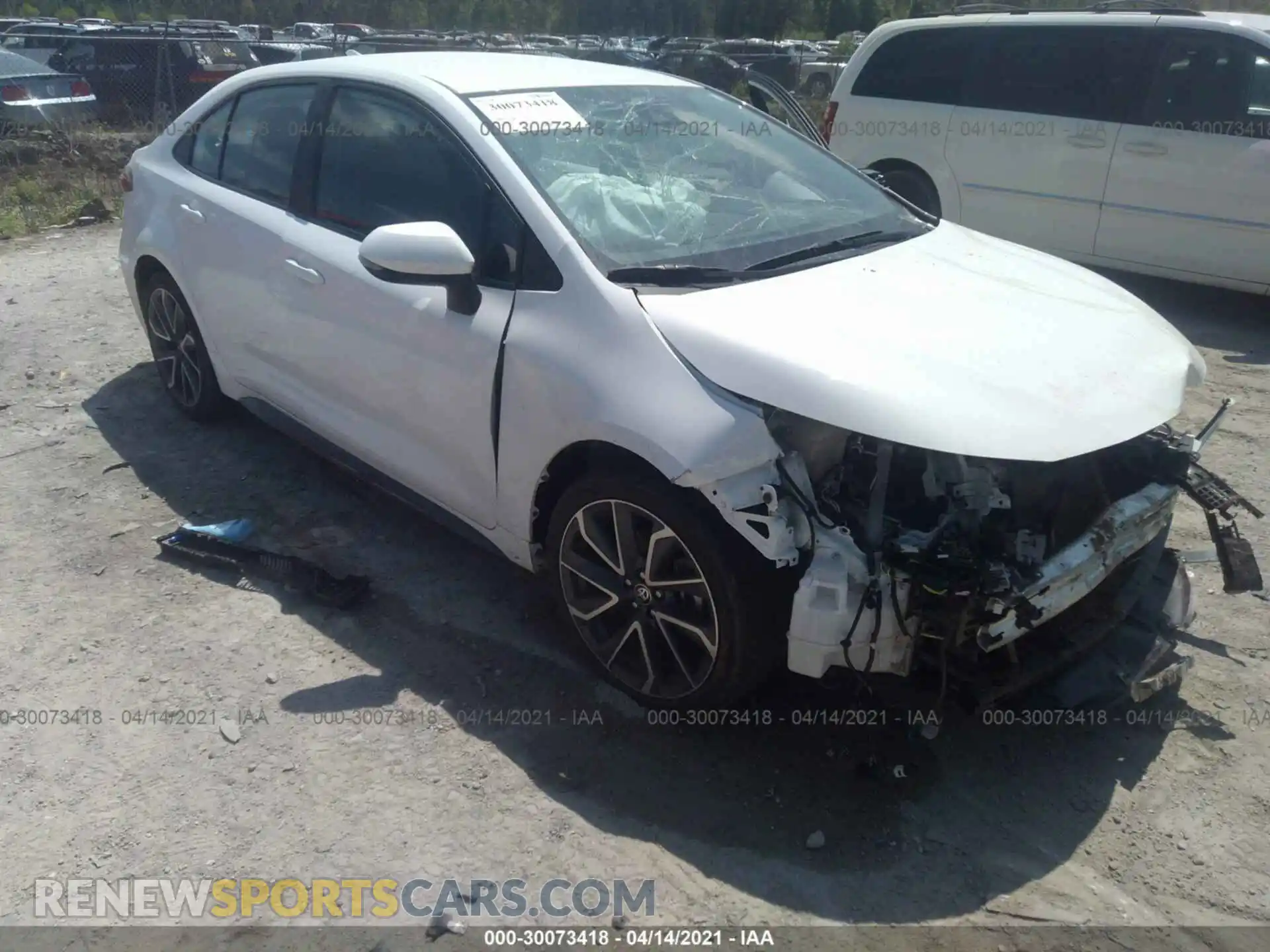 1 Photograph of a damaged car 5YFS4RCE0LP050576 TOYOTA COROLLA 2020