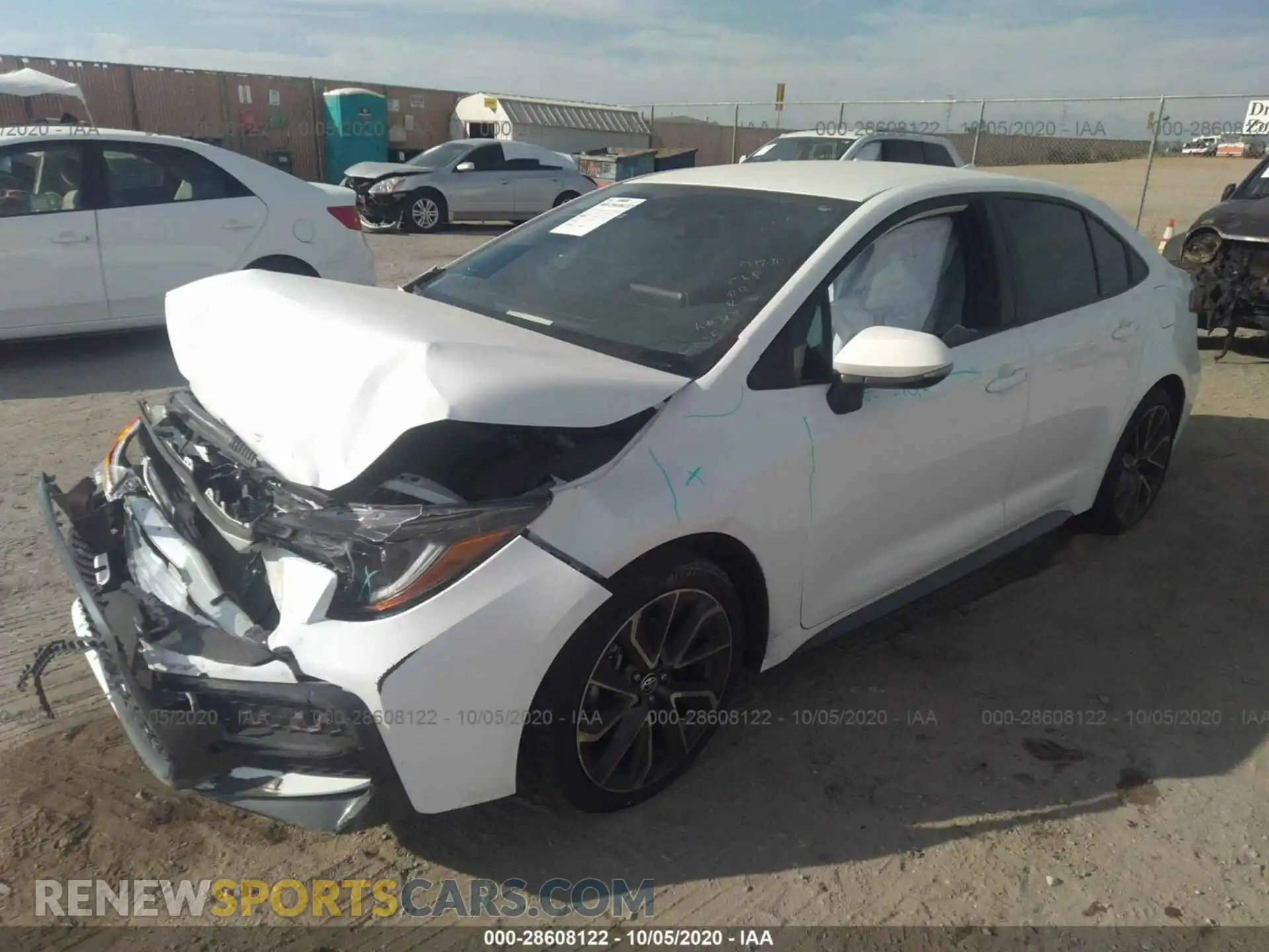 2 Photograph of a damaged car 5YFS4RCE1LP036055 TOYOTA COROLLA 2020