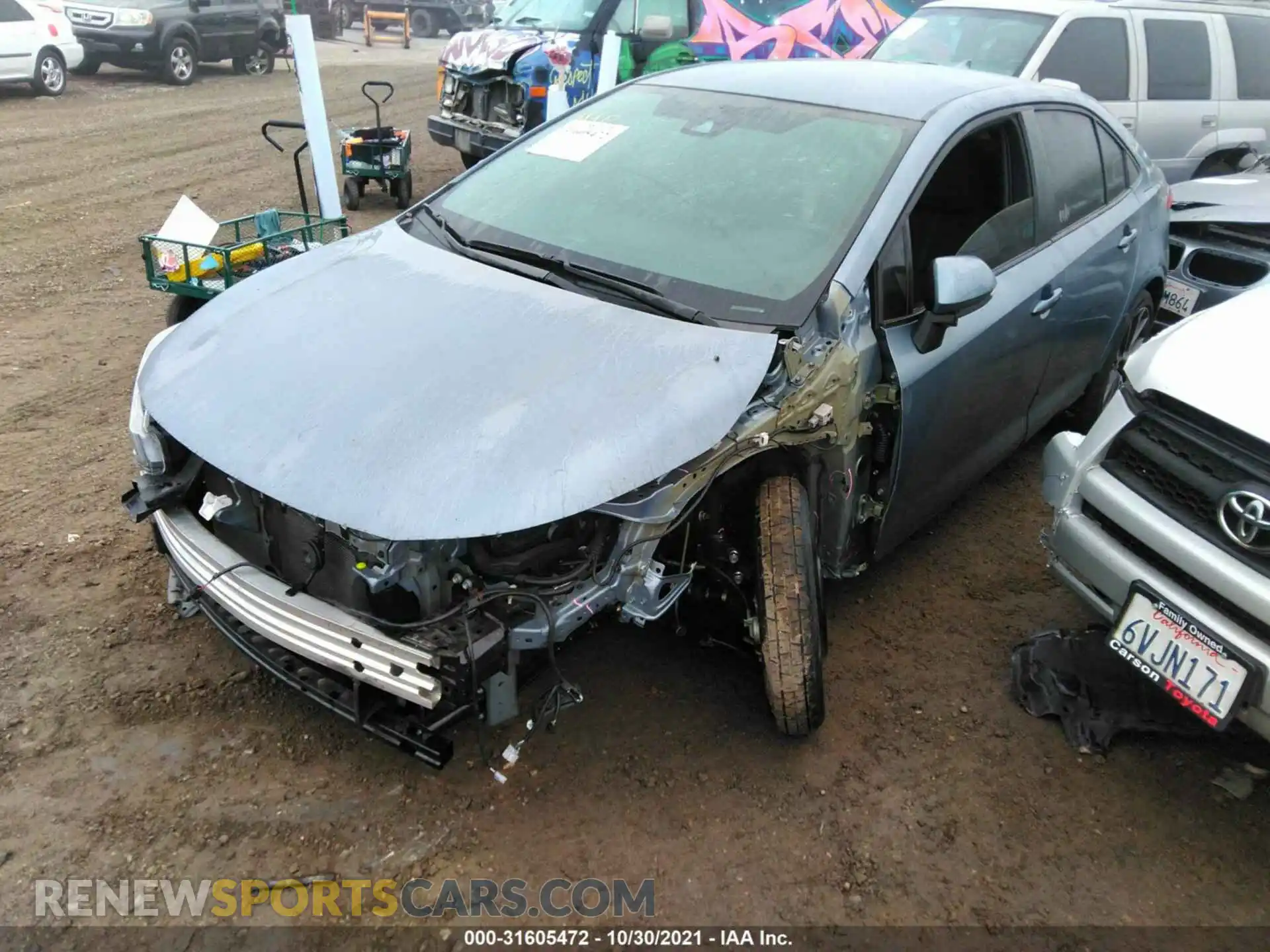 2 Photograph of a damaged car 5YFS4RCE3LP033612 TOYOTA COROLLA 2020