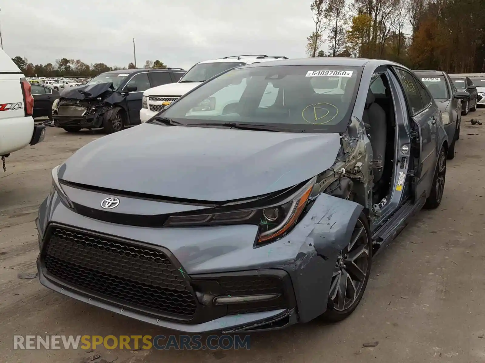 2 Photograph of a damaged car 5YFS4RCE3LP040561 TOYOTA COROLLA 2020