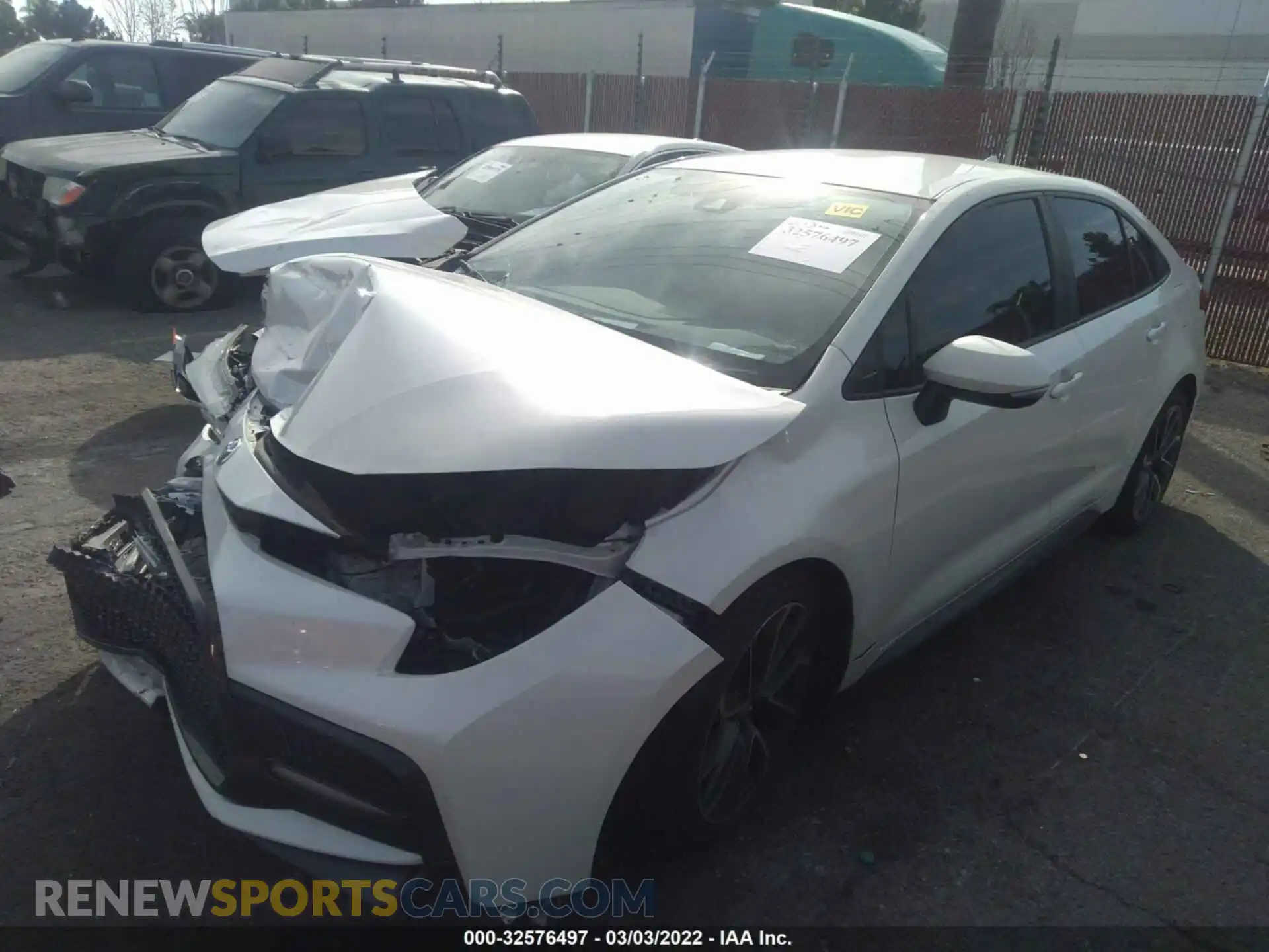 2 Photograph of a damaged car 5YFS4RCE3LP048899 TOYOTA COROLLA 2020