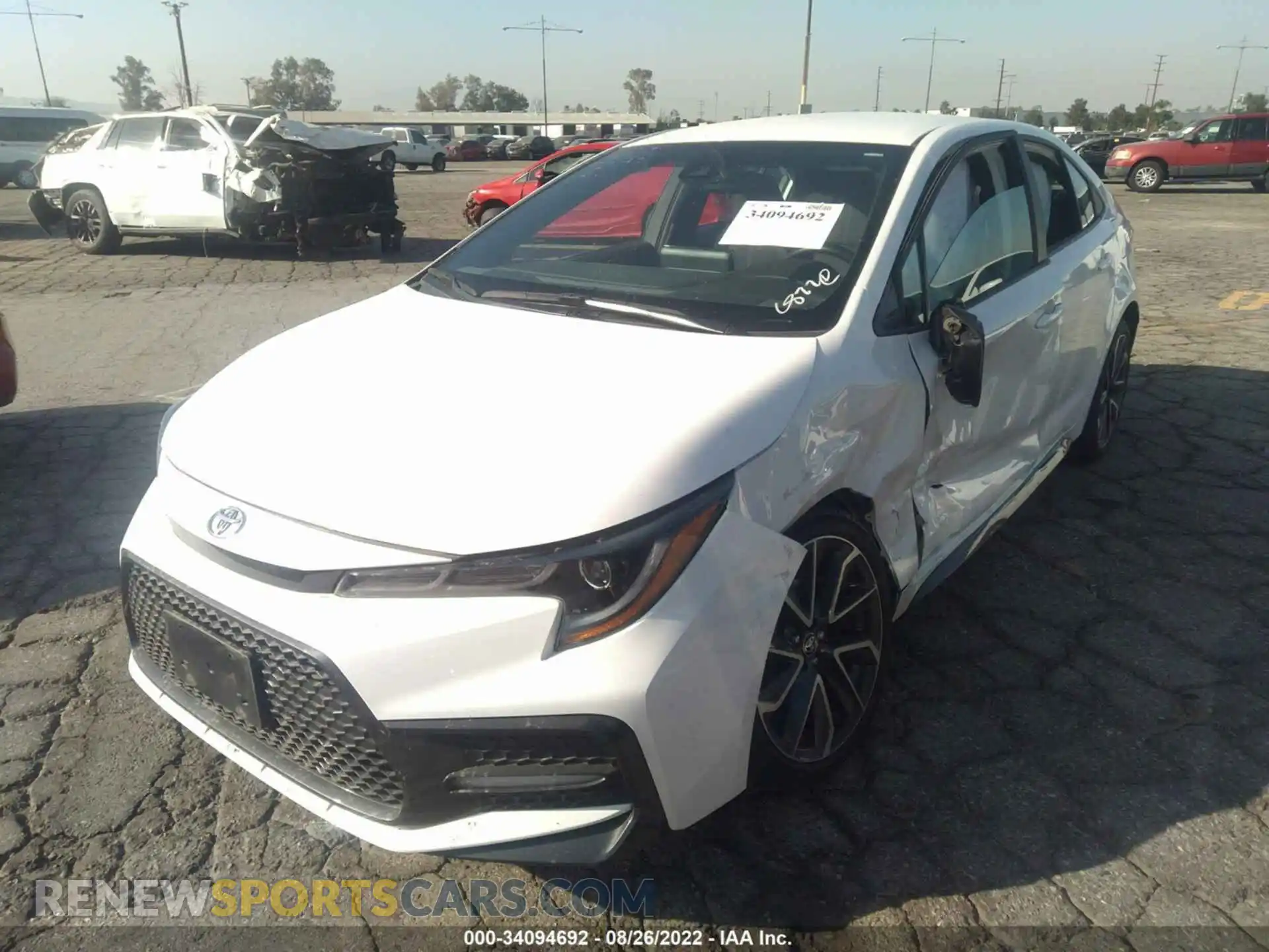 2 Photograph of a damaged car 5YFS4RCE3LP050636 TOYOTA COROLLA 2020