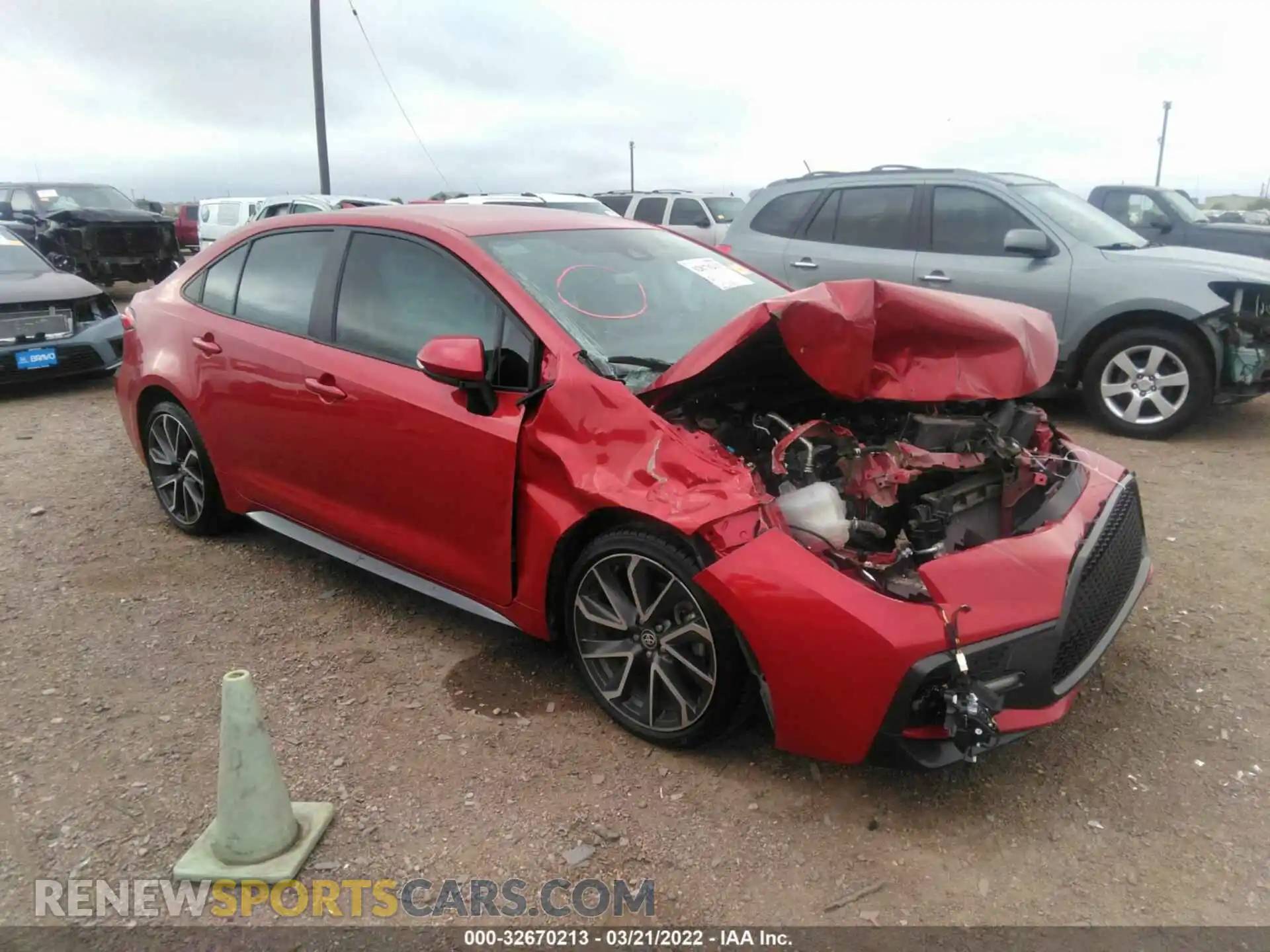 1 Photograph of a damaged car 5YFS4RCE3LP052435 TOYOTA COROLLA 2020