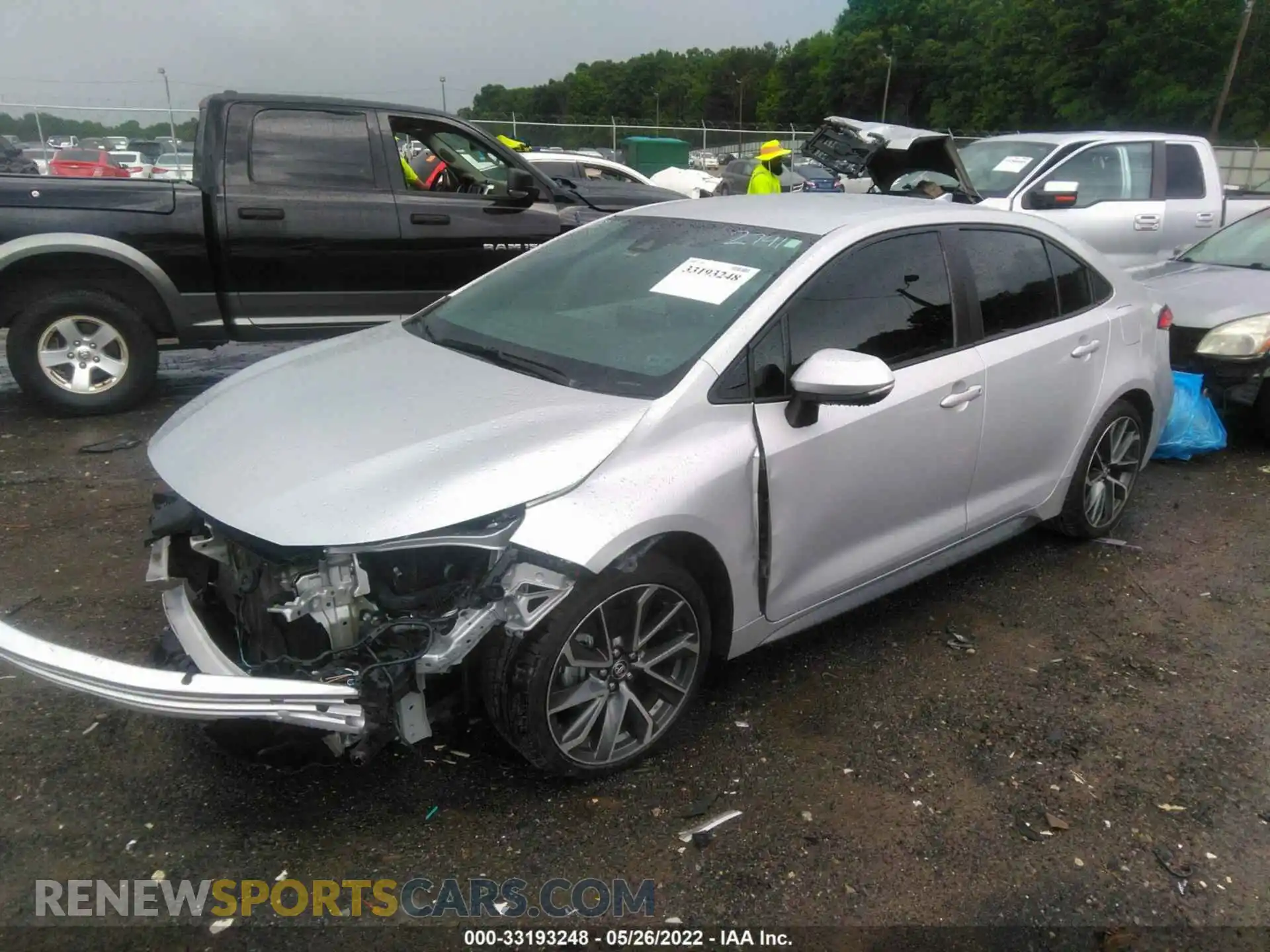 2 fotografías del automóvil dañado 5YFS4RCE3LP052791 TOYOTA COROLLA 2020