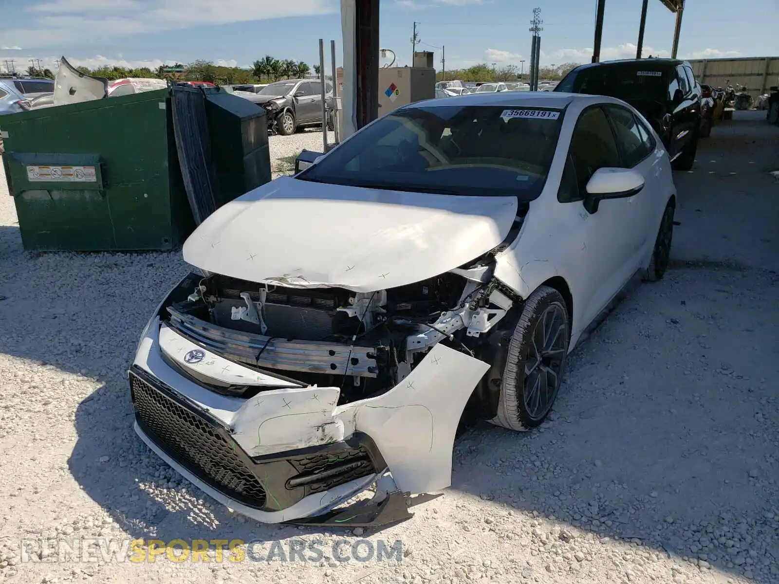 2 Photograph of a damaged car 5YFS4RCE3LP053942 TOYOTA COROLLA 2020