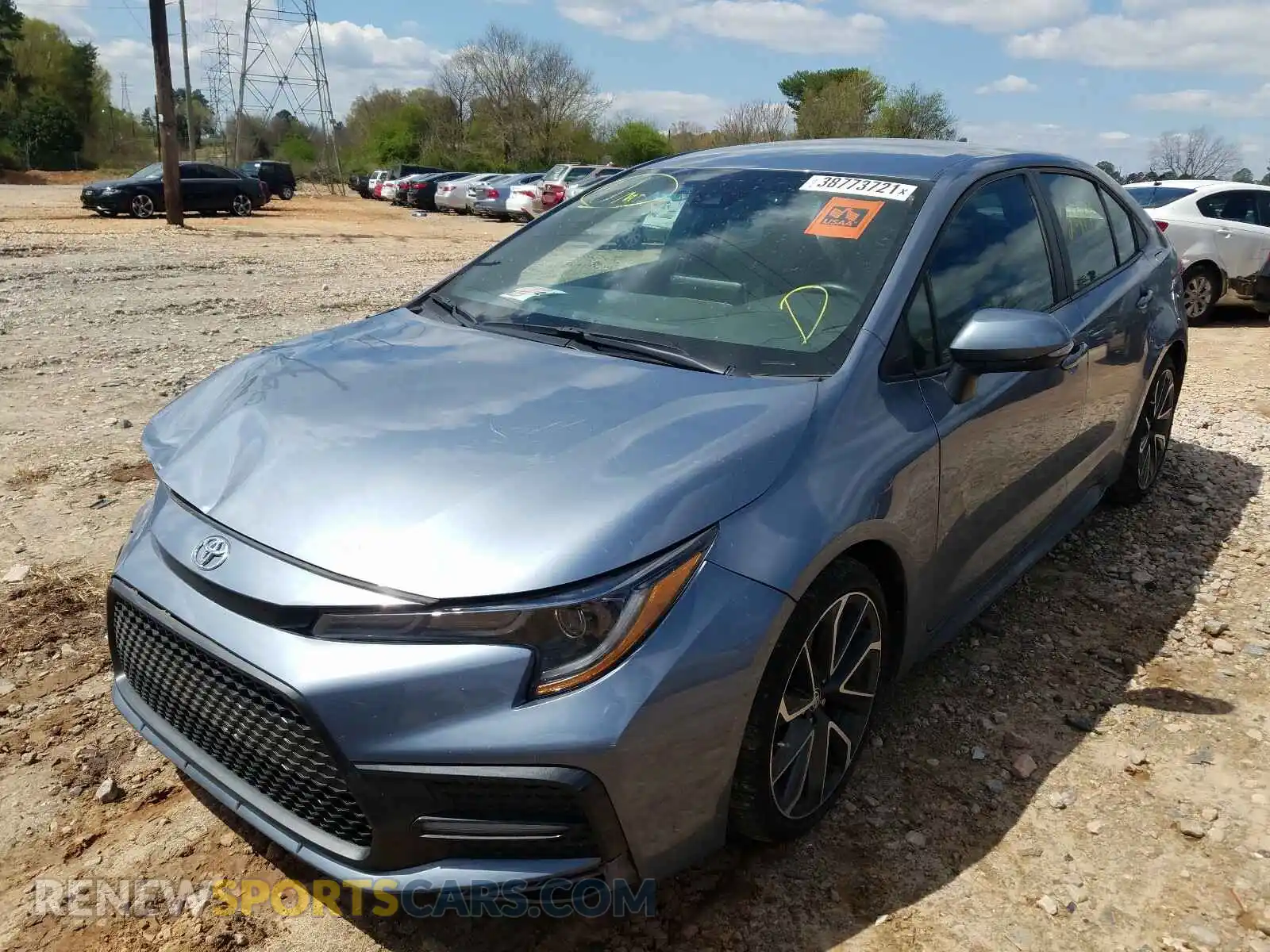 2 fotografías del automóvil dañado 5YFS4RCE4LP019444 TOYOTA COROLLA 2020