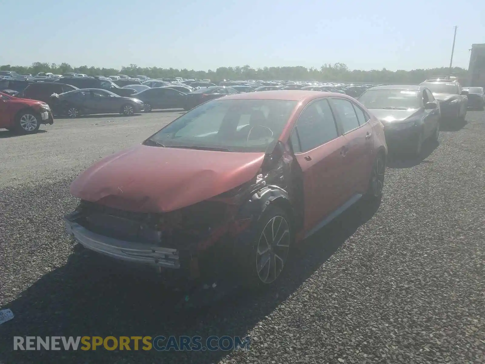 2 fotografías del automóvil dañado 5YFS4RCE4LP019637 TOYOTA COROLLA 2020