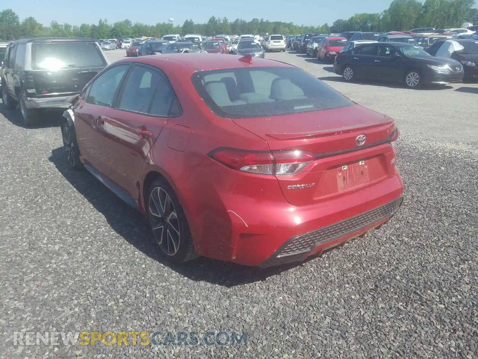 3 fotografías del automóvil dañado 5YFS4RCE4LP019637 TOYOTA COROLLA 2020
