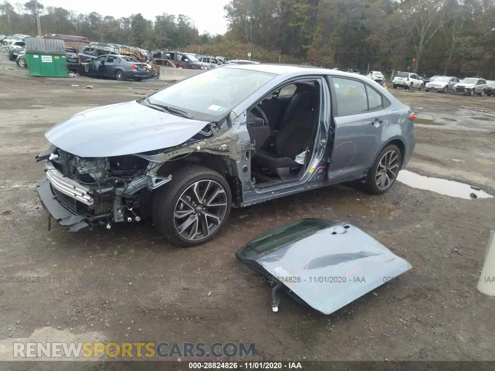 2 Photograph of a damaged car 5YFS4RCE4LP043372 TOYOTA COROLLA 2020