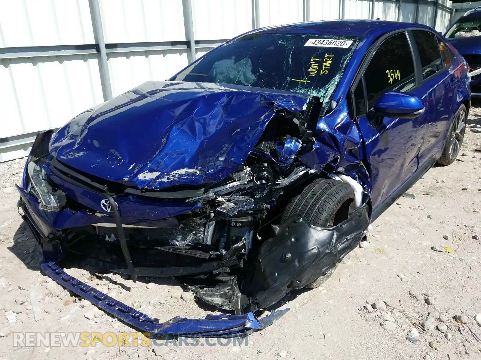2 Photograph of a damaged car 5YFS4RCE4LP049608 TOYOTA COROLLA 2020