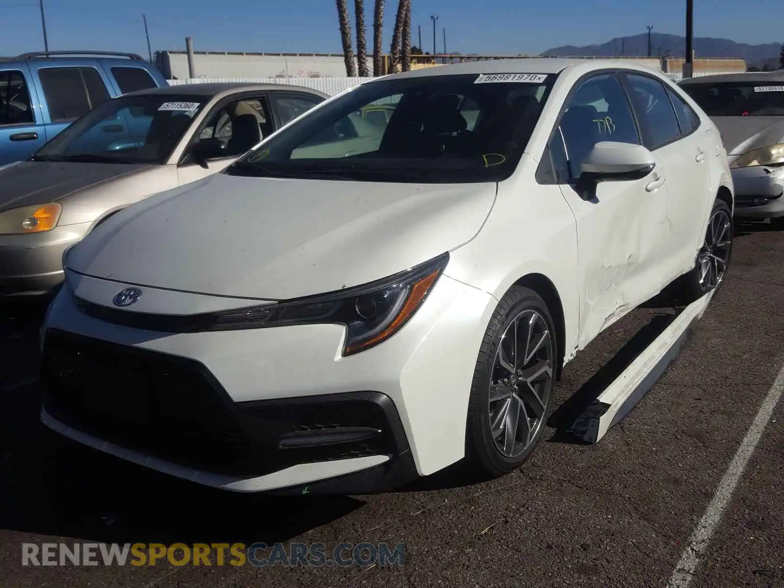 2 Photograph of a damaged car 5YFS4RCE5LP013412 TOYOTA COROLLA 2020