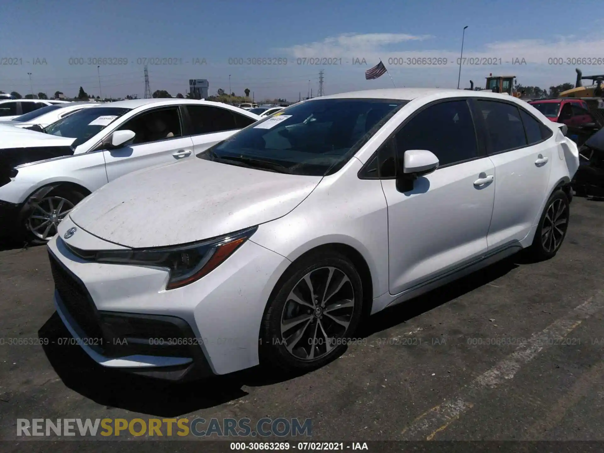 2 Photograph of a damaged car 5YFS4RCE5LP026743 TOYOTA COROLLA 2020