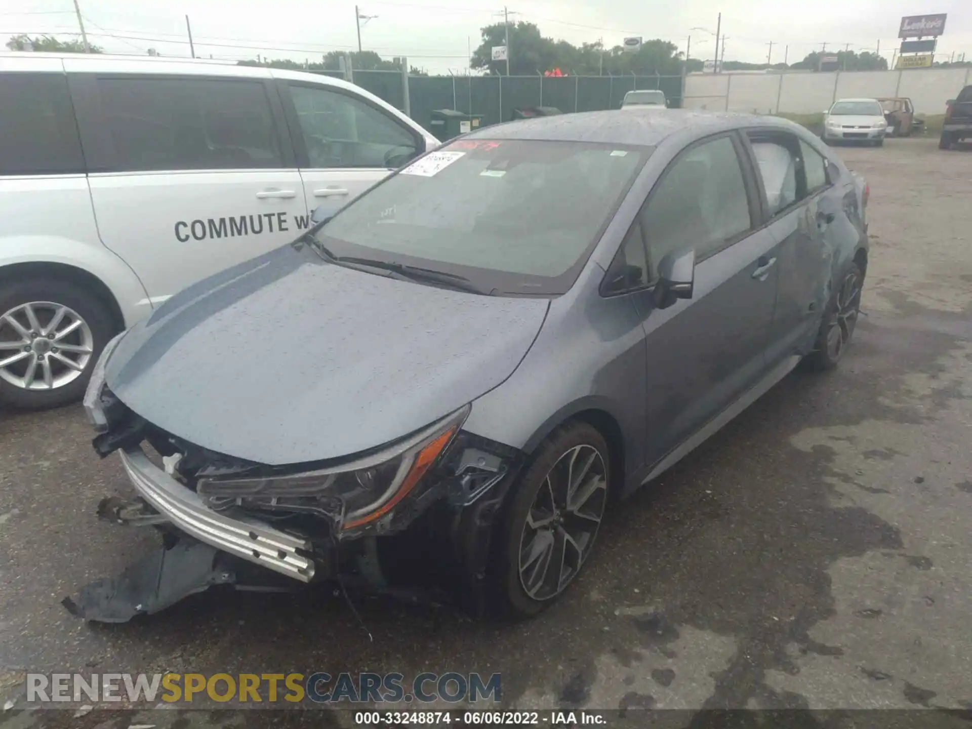 2 fotografías del automóvil dañado 5YFS4RCE5LP034888 TOYOTA COROLLA 2020