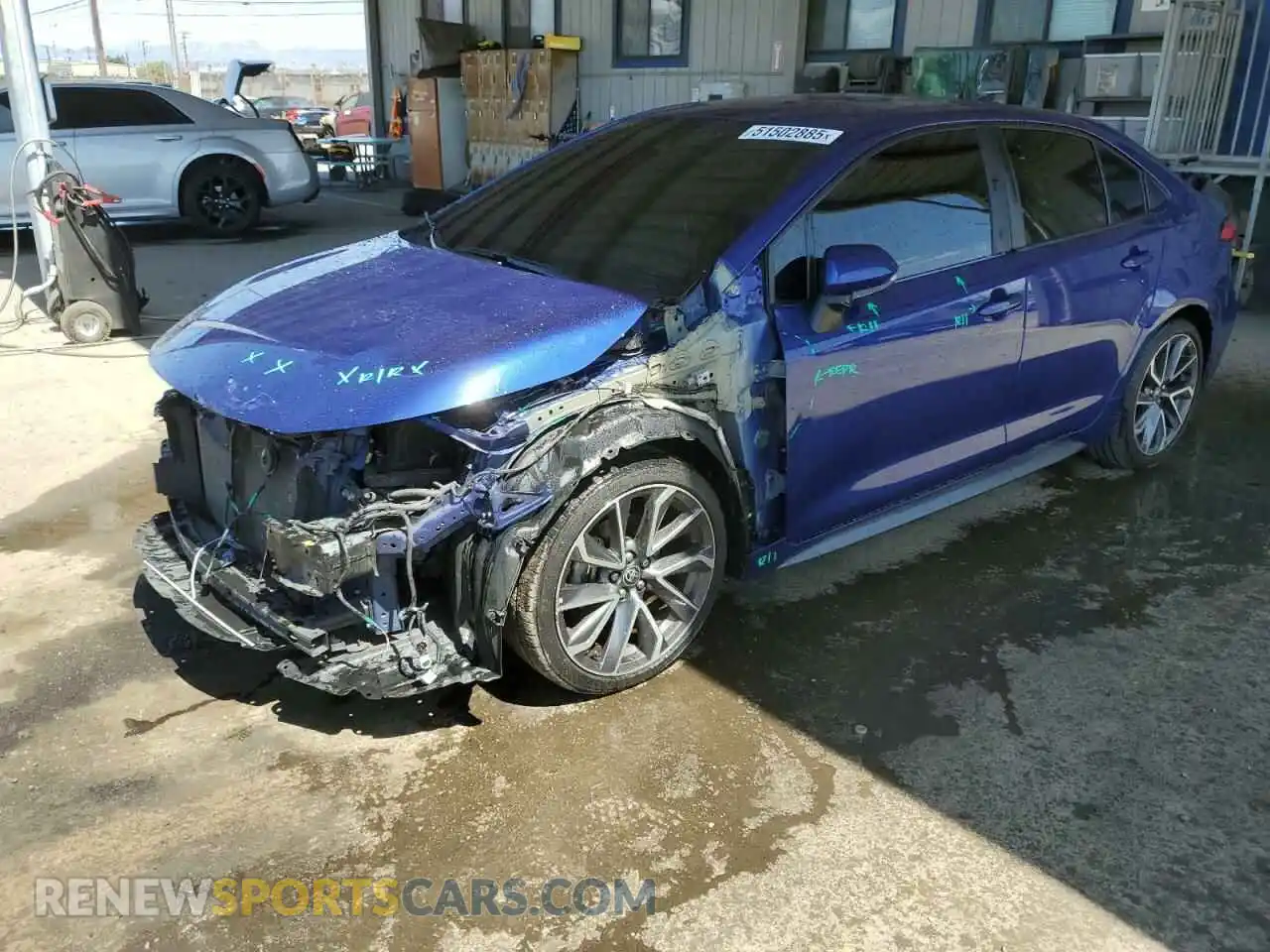 1 Photograph of a damaged car 5YFS4RCE5LP053585 TOYOTA COROLLA 2020